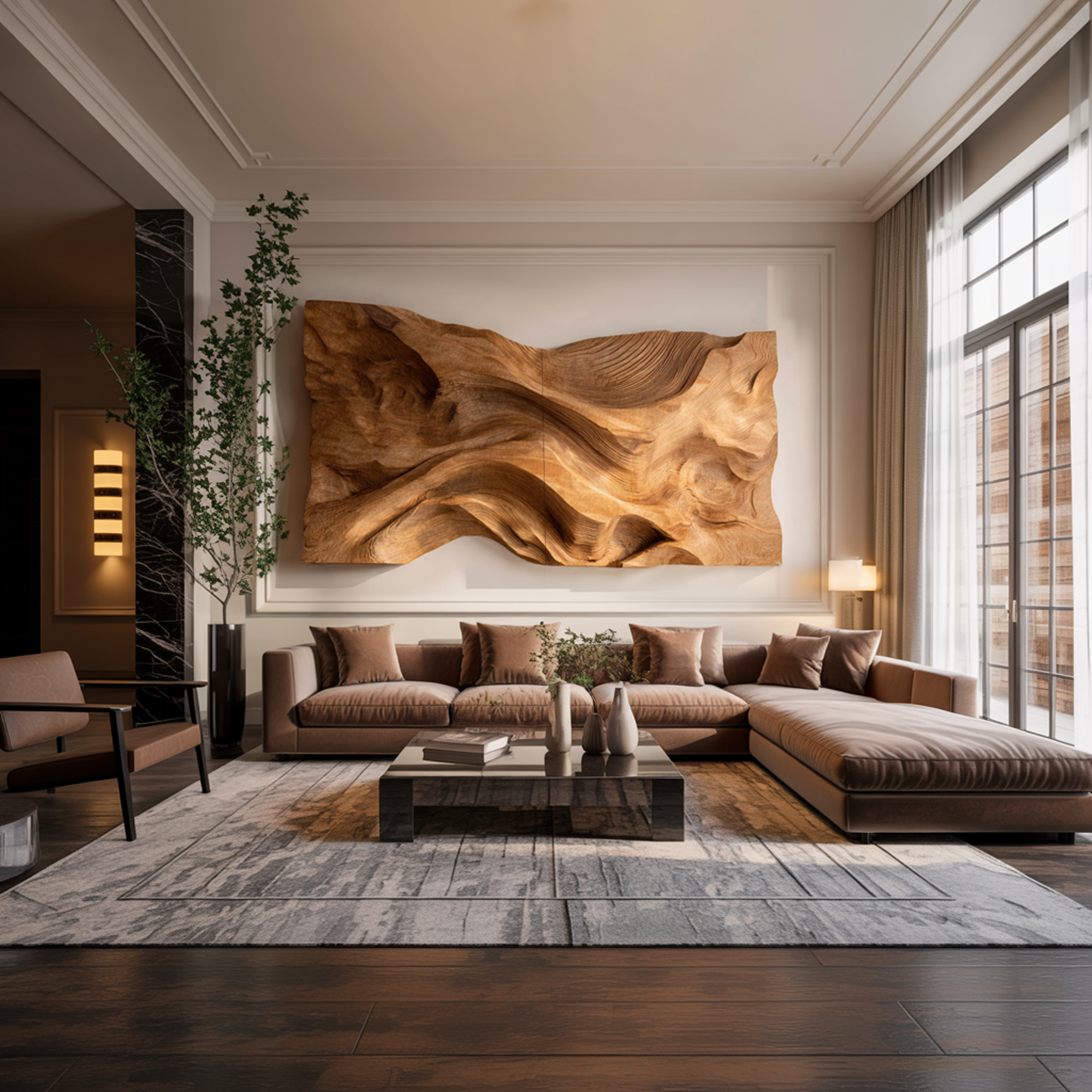 Handcrafted Wood Headboard Solid Wood Bedroom Interior SINLKIDH024