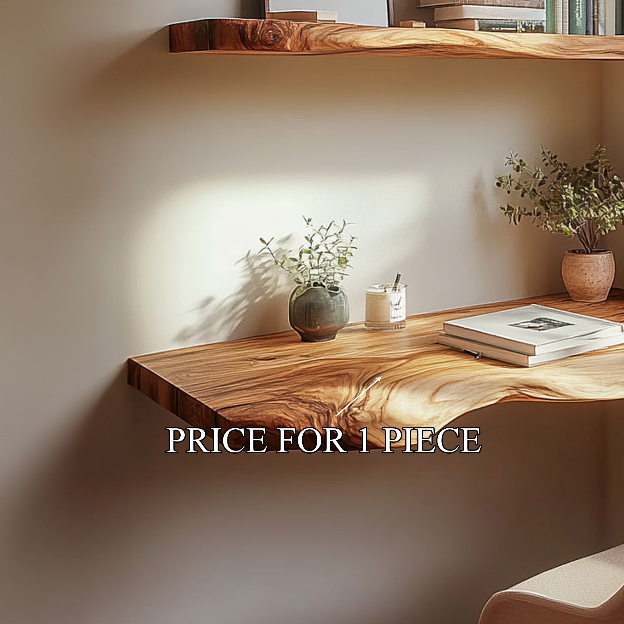 Mid Century Floating Study Shelf Living Room SINLKIFL214