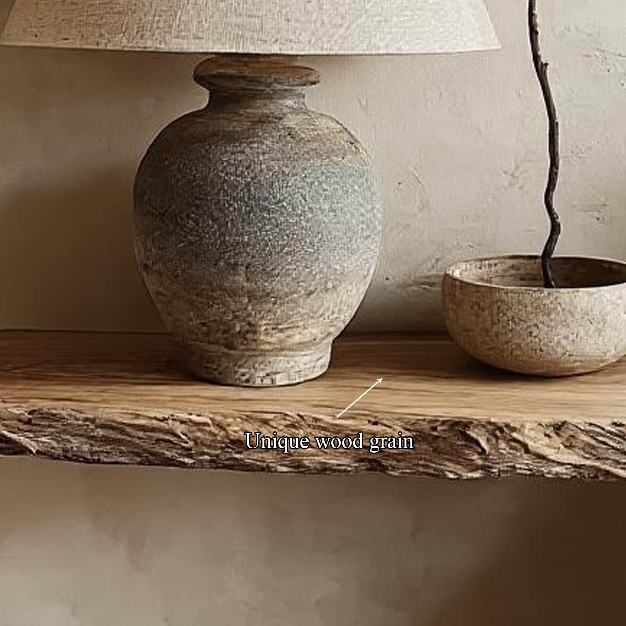 Rustic Nightstand Floating Shelf Bedroom SINLKIFL182