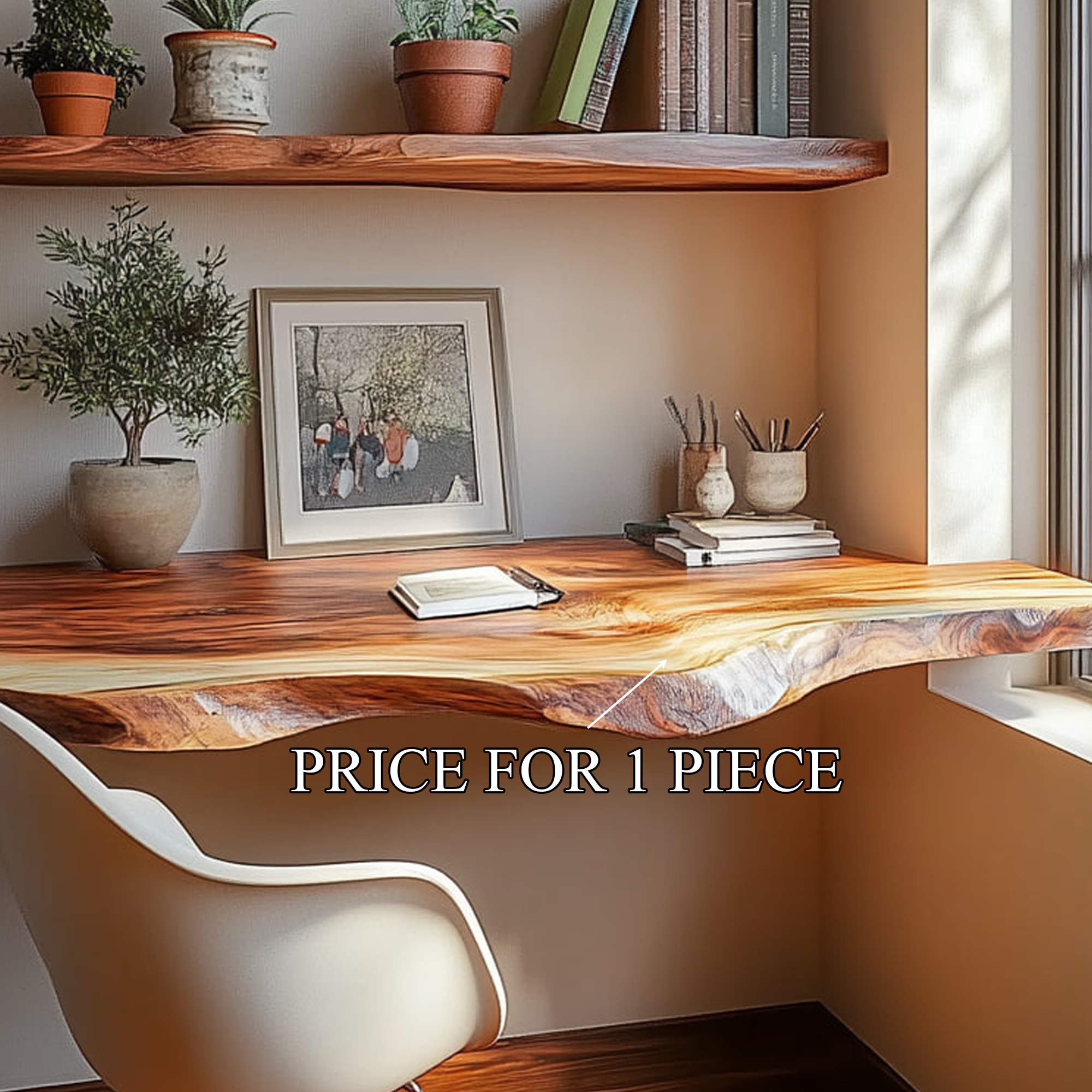 Rustic Wall Mounted Study Desk Shelf Living Room SINLKIFL212