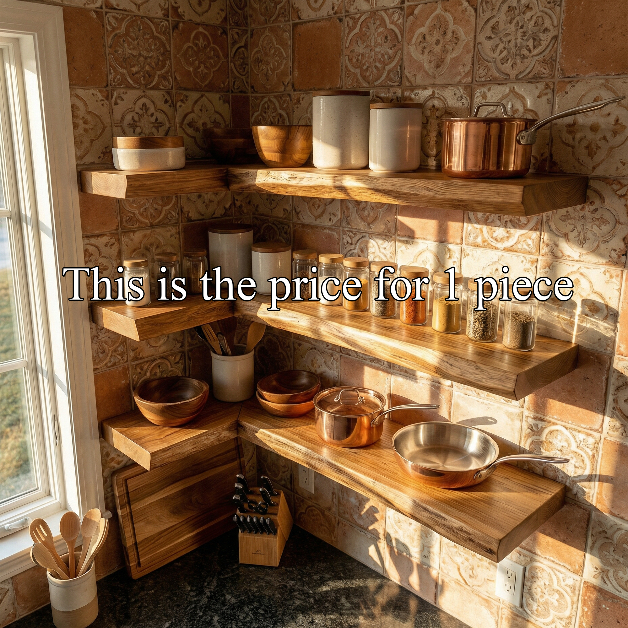 Modern Wooden Kitchen Storage Shelves Interior Decor SINLKIFL472