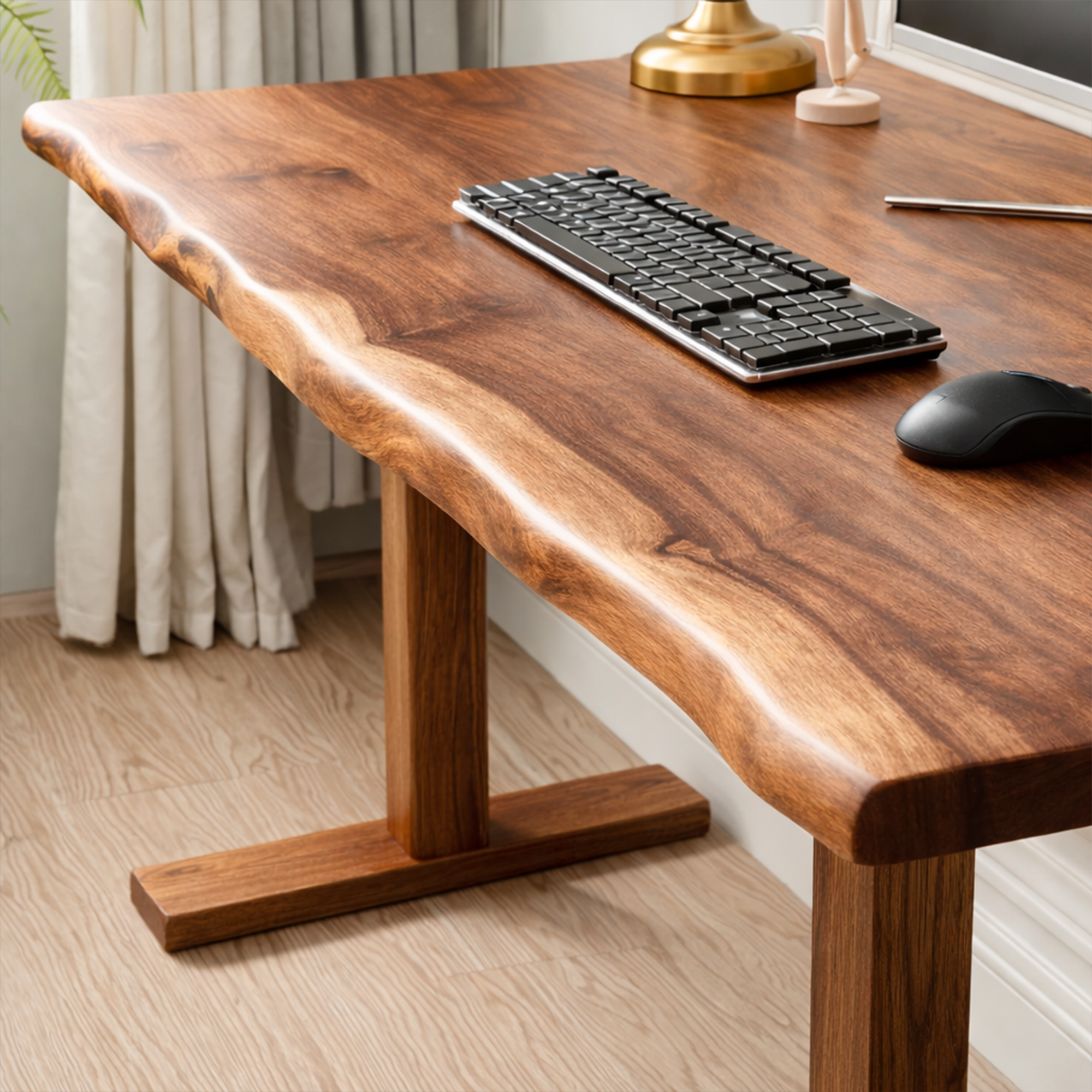 Rustic Live Edge Desk For Home Office And Study Room SINLKIDK084