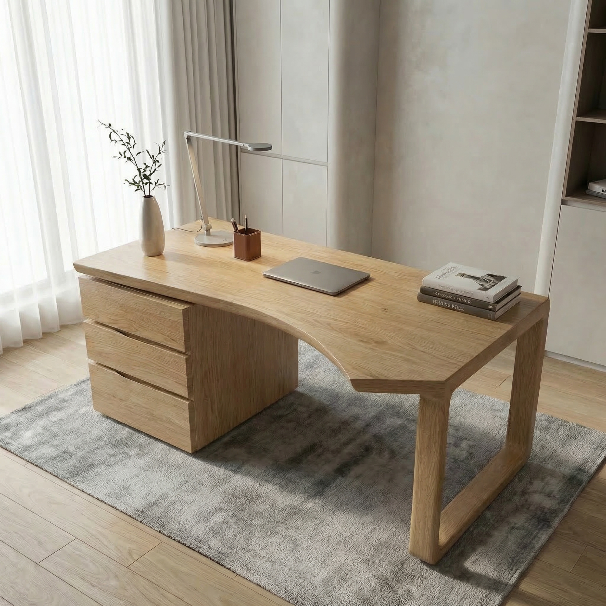 Mid Century Office Desk For Home Office And Workspace SINLKIDK092