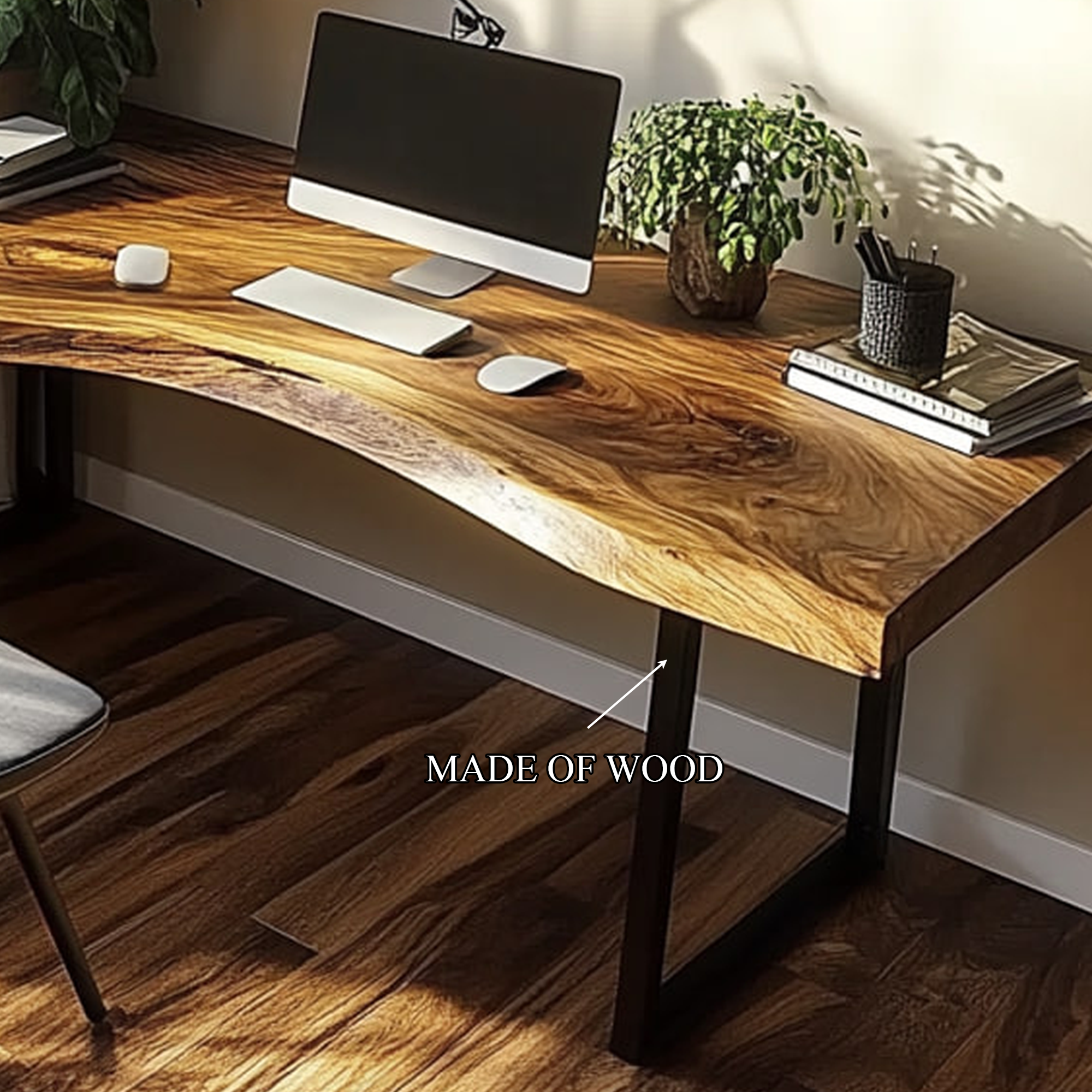 Rustic Organic Office Desk Bedroom And Studio Room SINLKIDK035