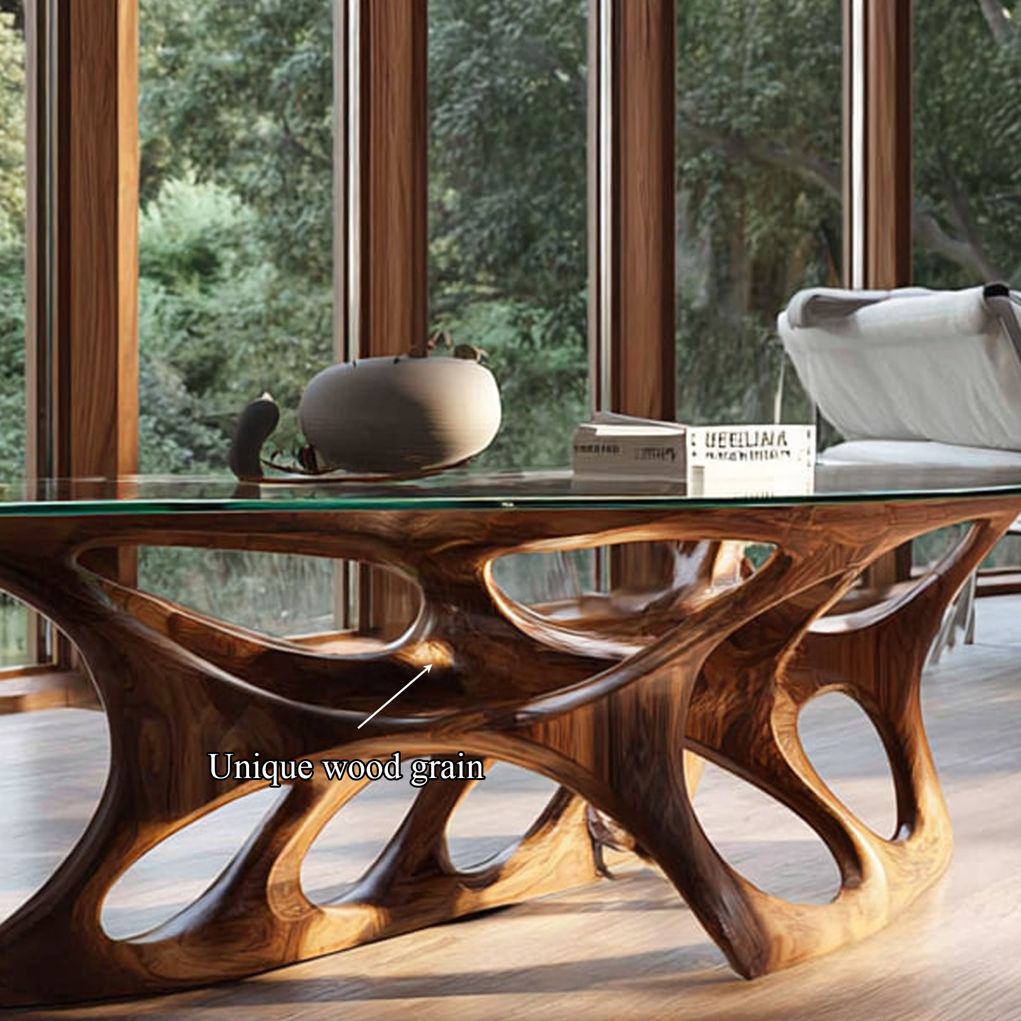 Mid Century Sculptural Coffee Table Stylish Living SINLKICF083