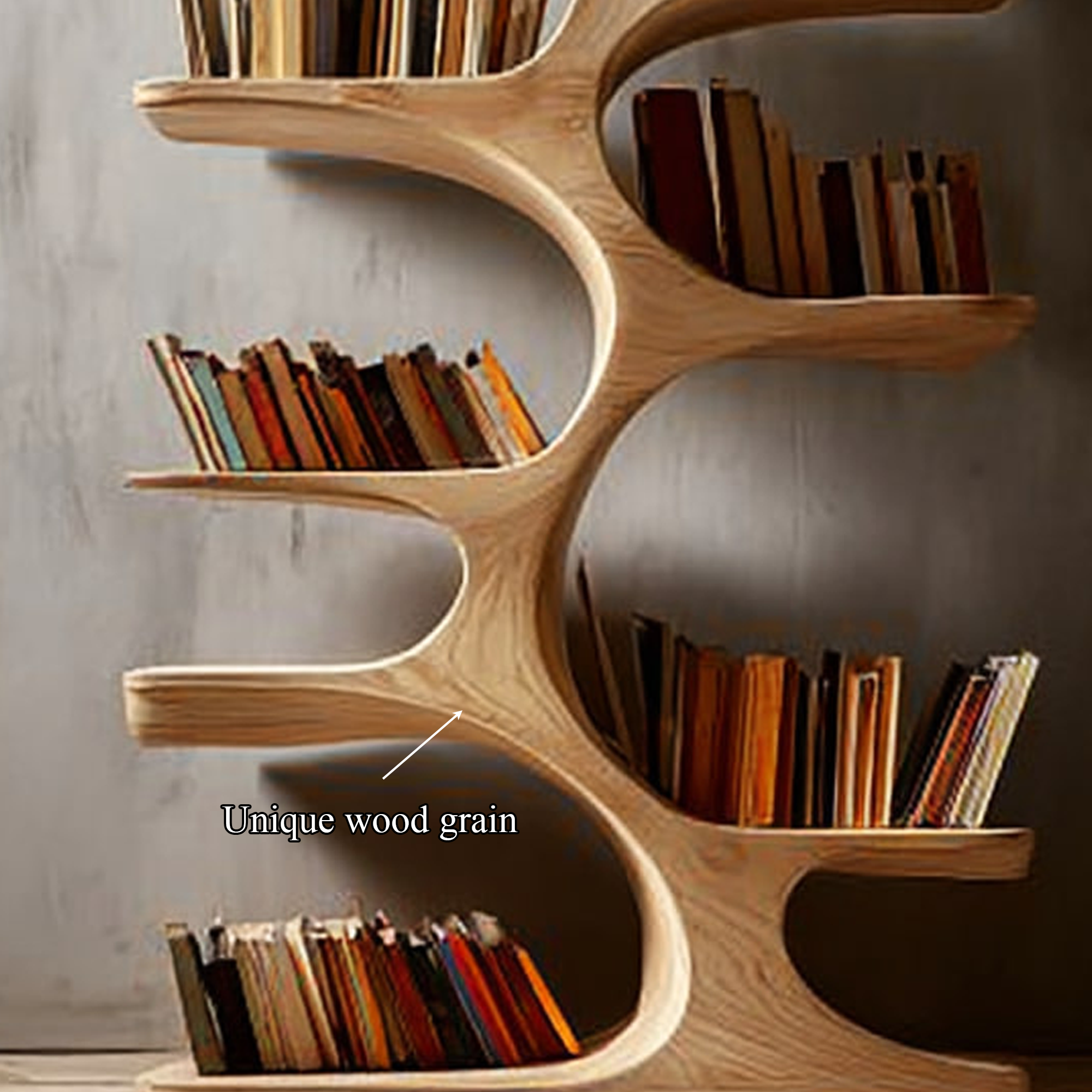 Midcentury Tree Bookcase Home Office SINLKITB249