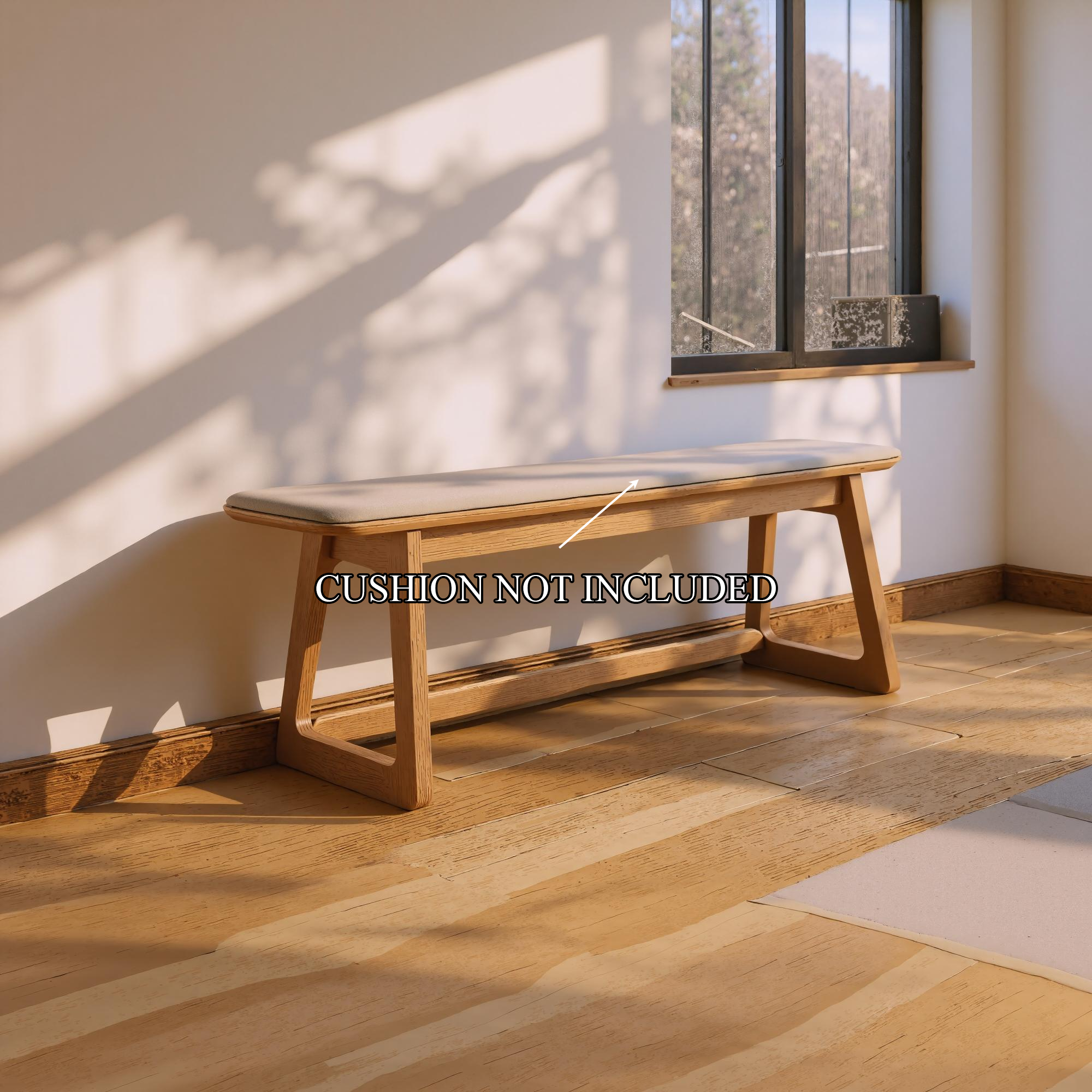 Mid Century Bench Entryway Dining Room Modern Seating SINLKIRS026