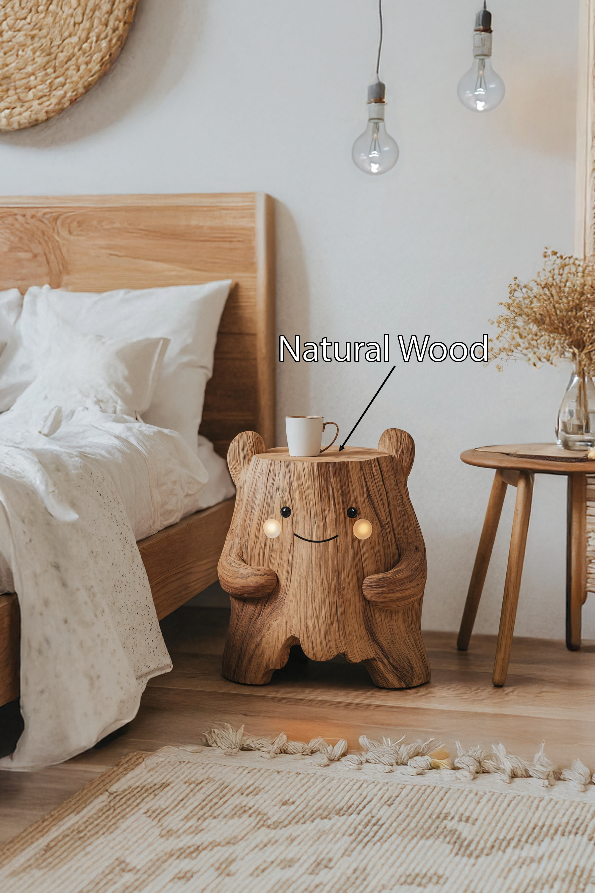 Mid Century Wood Side Table For Small Bedroom Spaces SILDTTRNS009