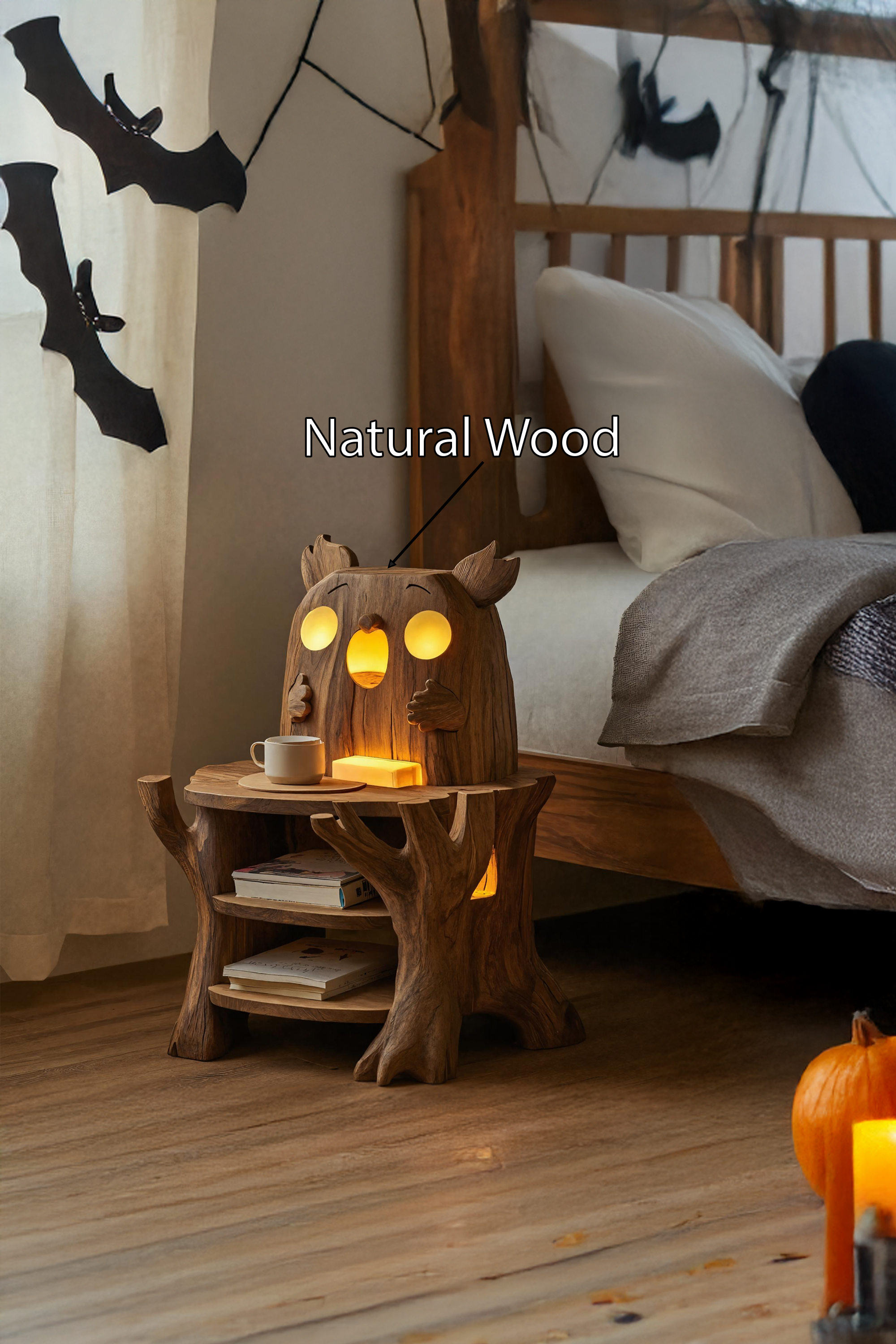 Rustic Handcrafted Nightstand For Bedroom Styling SILDTTRNS011