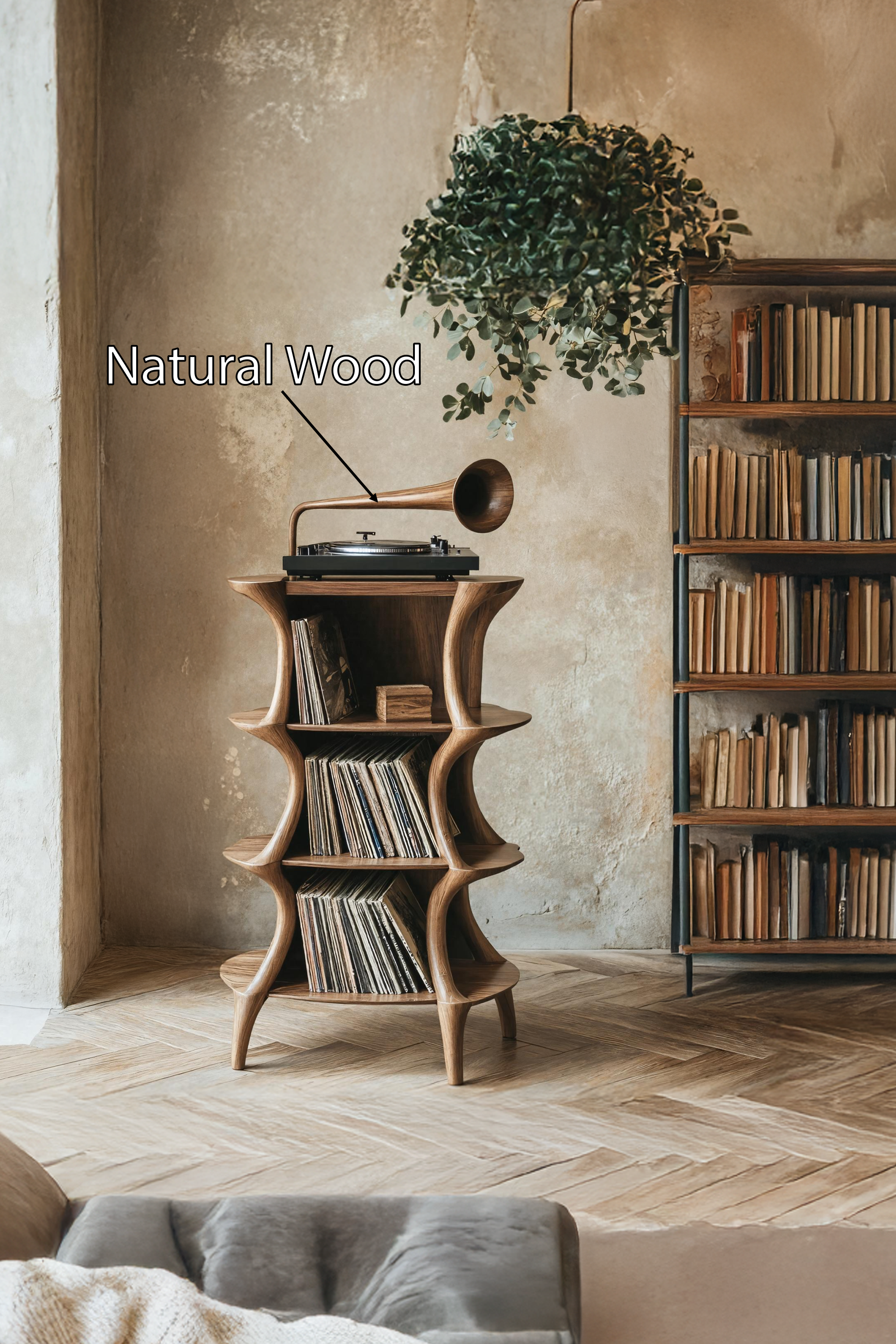 Farmhouse Style Record Stand For Entryway Design SILDTTRRPT016