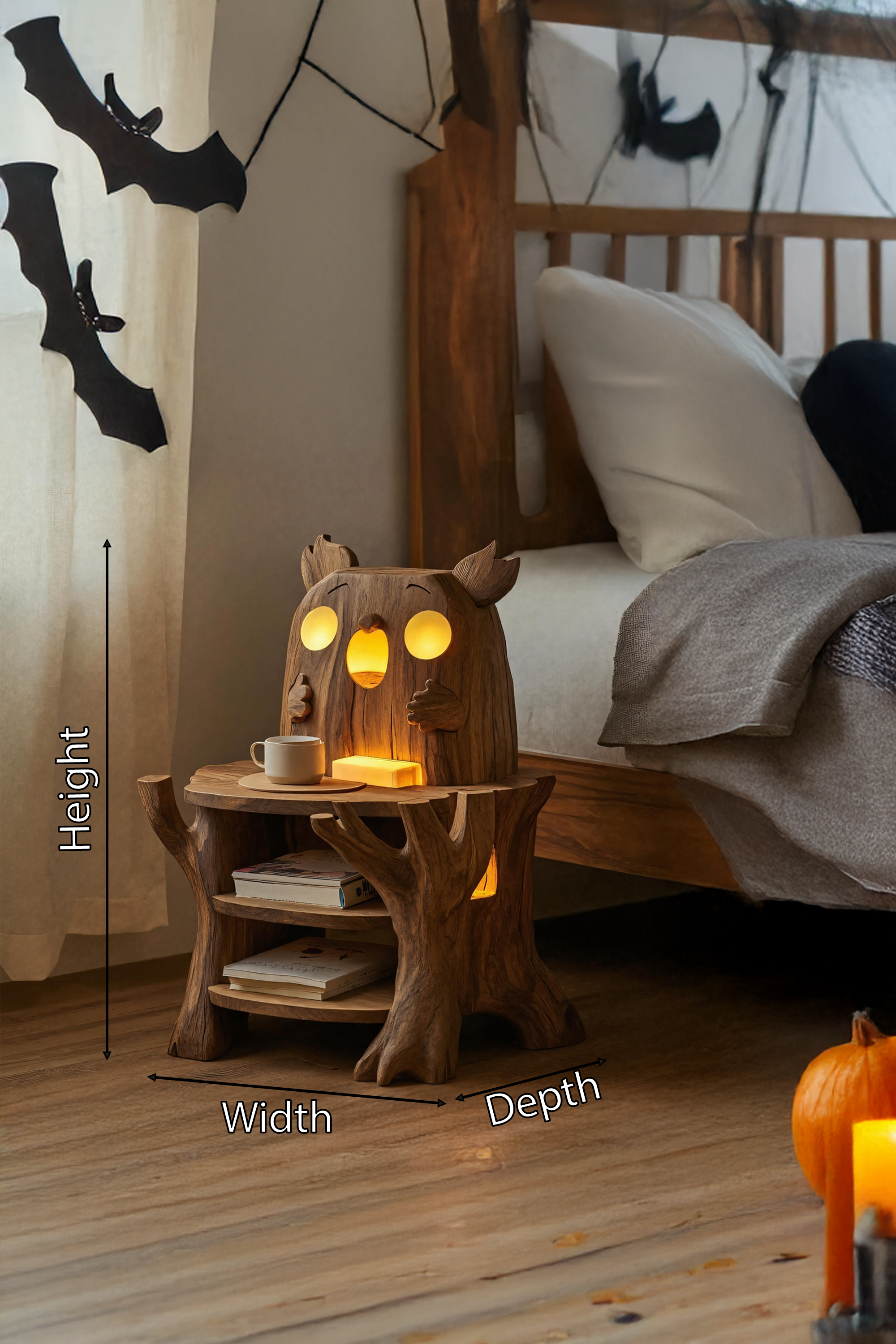 Rustic Handcrafted Nightstand For Bedroom Styling SILDTTRNS011