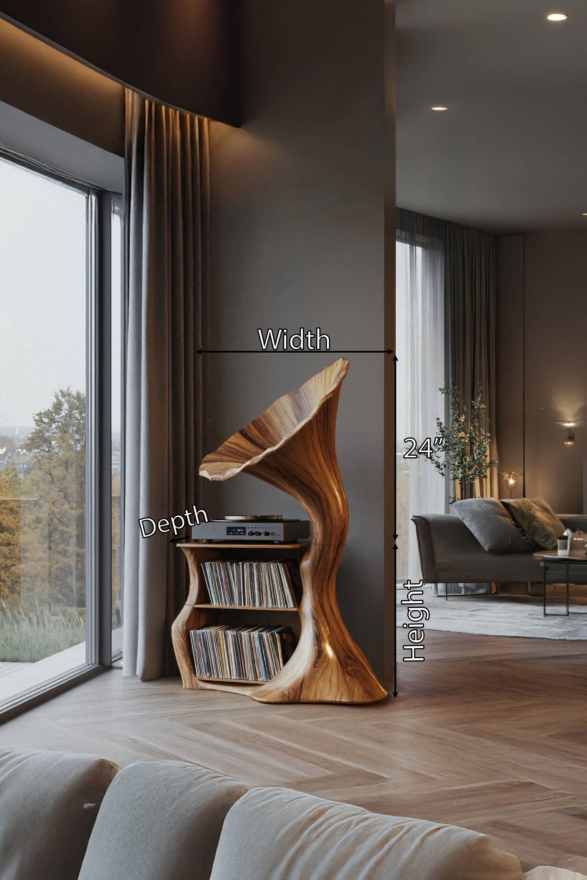 Handcrafted Record Player Stand For Livingroom Decor SILDTTRRPT007
