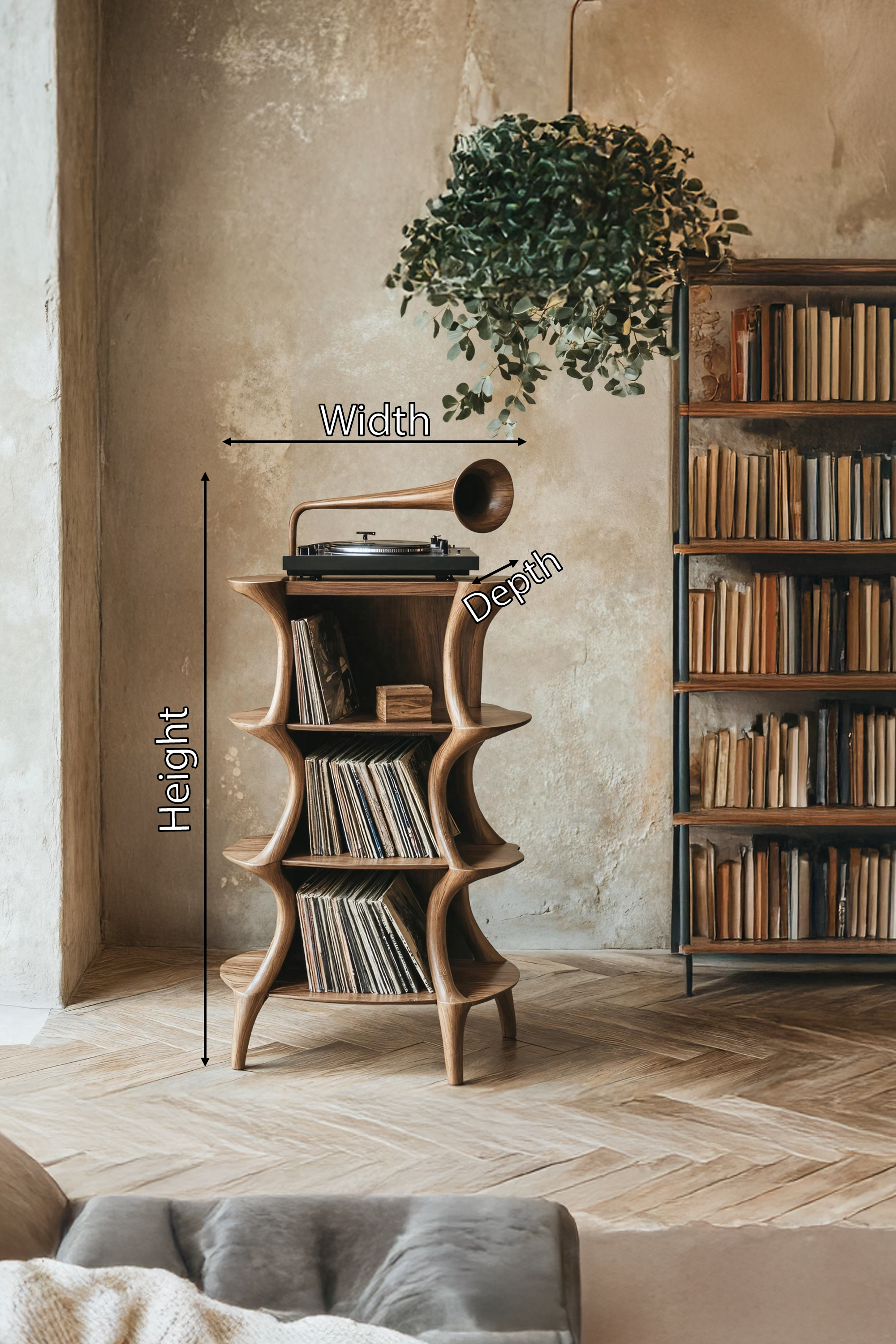 Farmhouse Style Record Stand For Entryway Design SILDTTRRPT016
