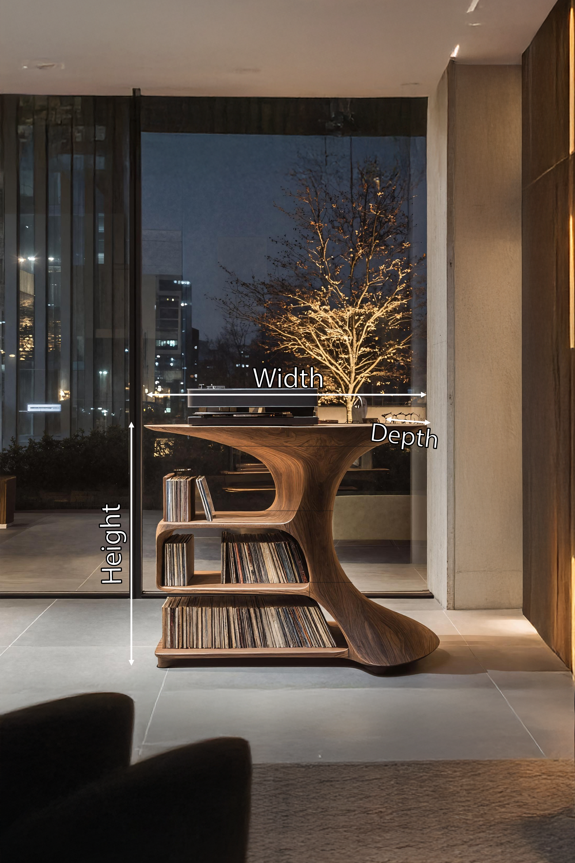 Mid Century Wooden Media Console For Bedroom Furniture SILDTTRRPT038