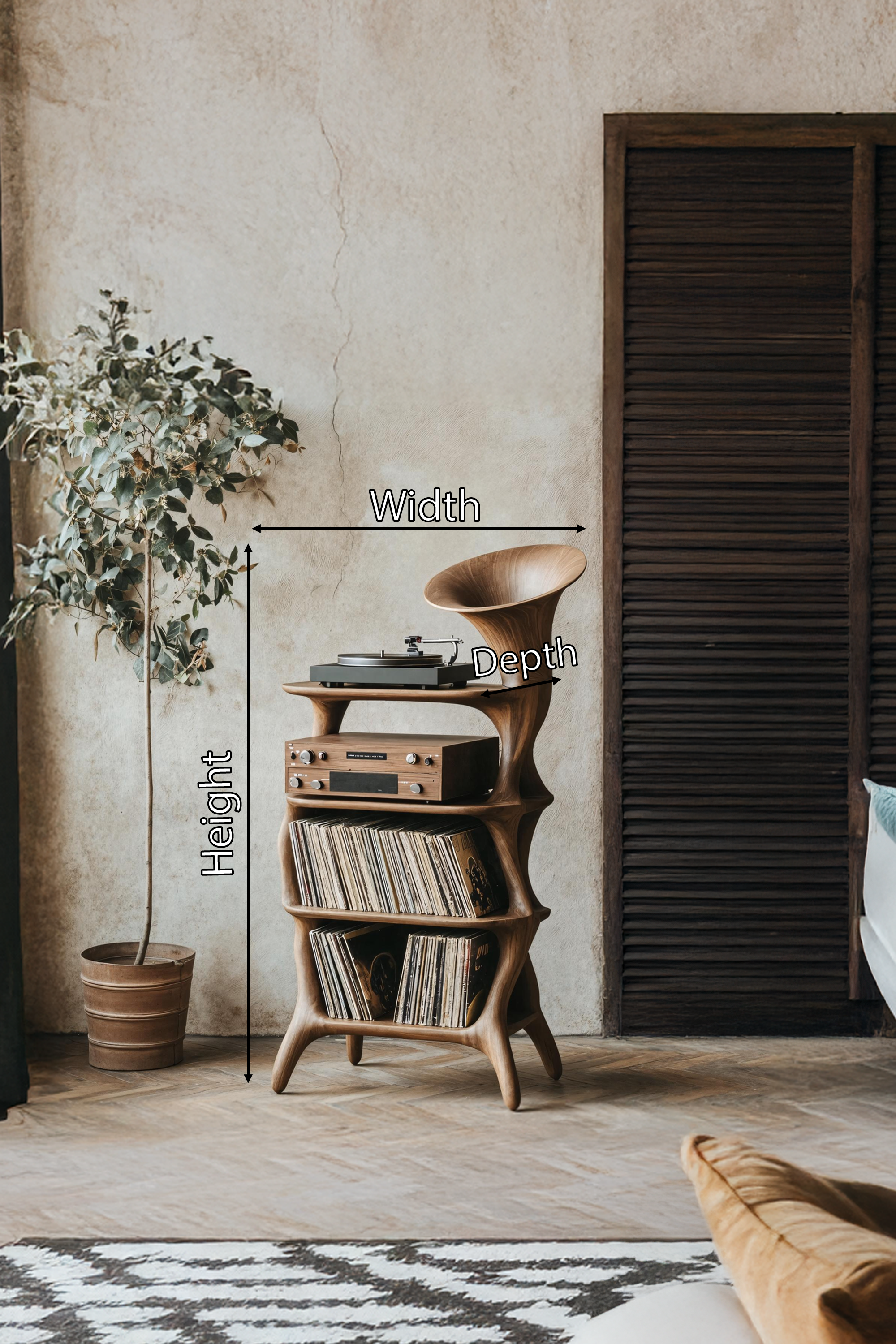 Mid Century Vinyl Cabinet For Livingroom Display SILDTTRRPT014