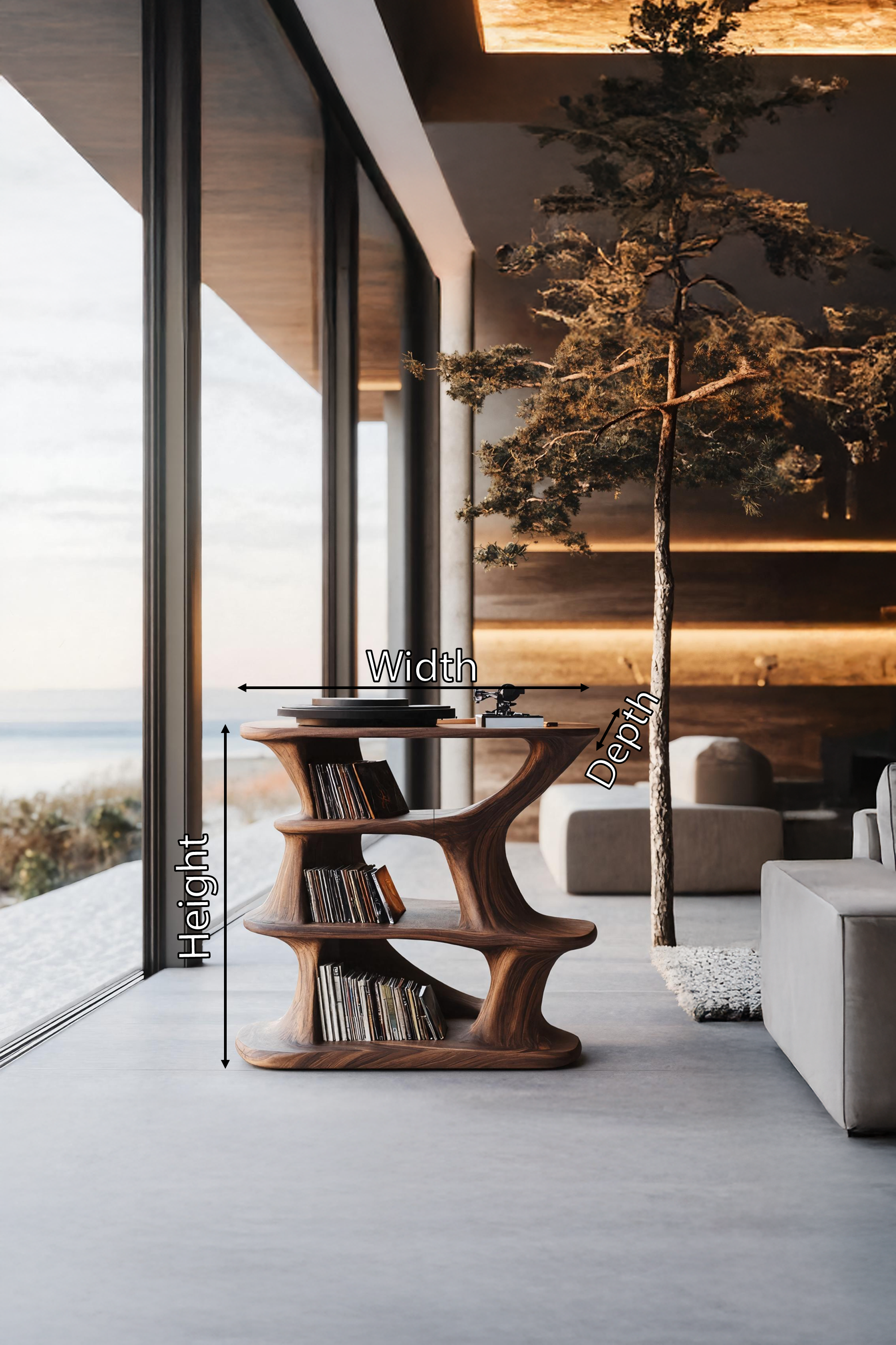 Rustic Wood Media Console For Livingroom Storage SILDTTRRPT029