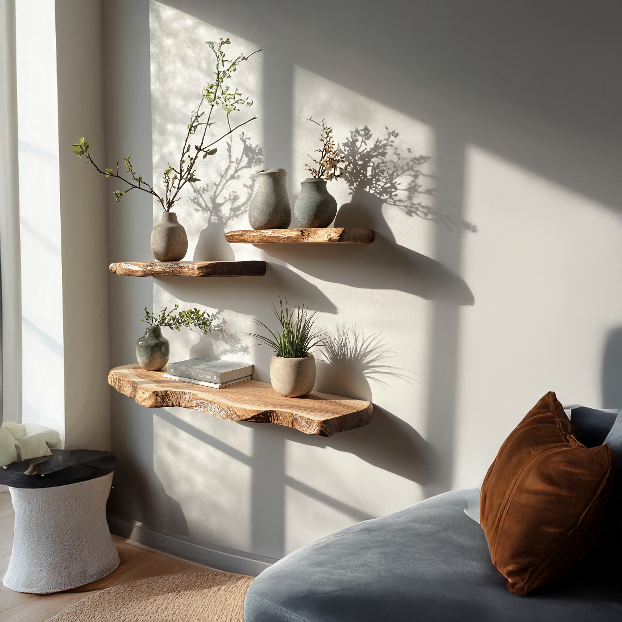 Handcrafted Wall Shelf Floating Edge Shelf Home Decor SILDTFL118