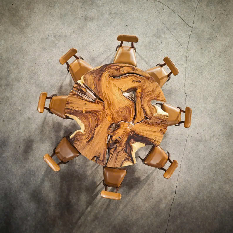 Round Kitchen Table Custom Dining Table Decor Home Gift SINLDT006