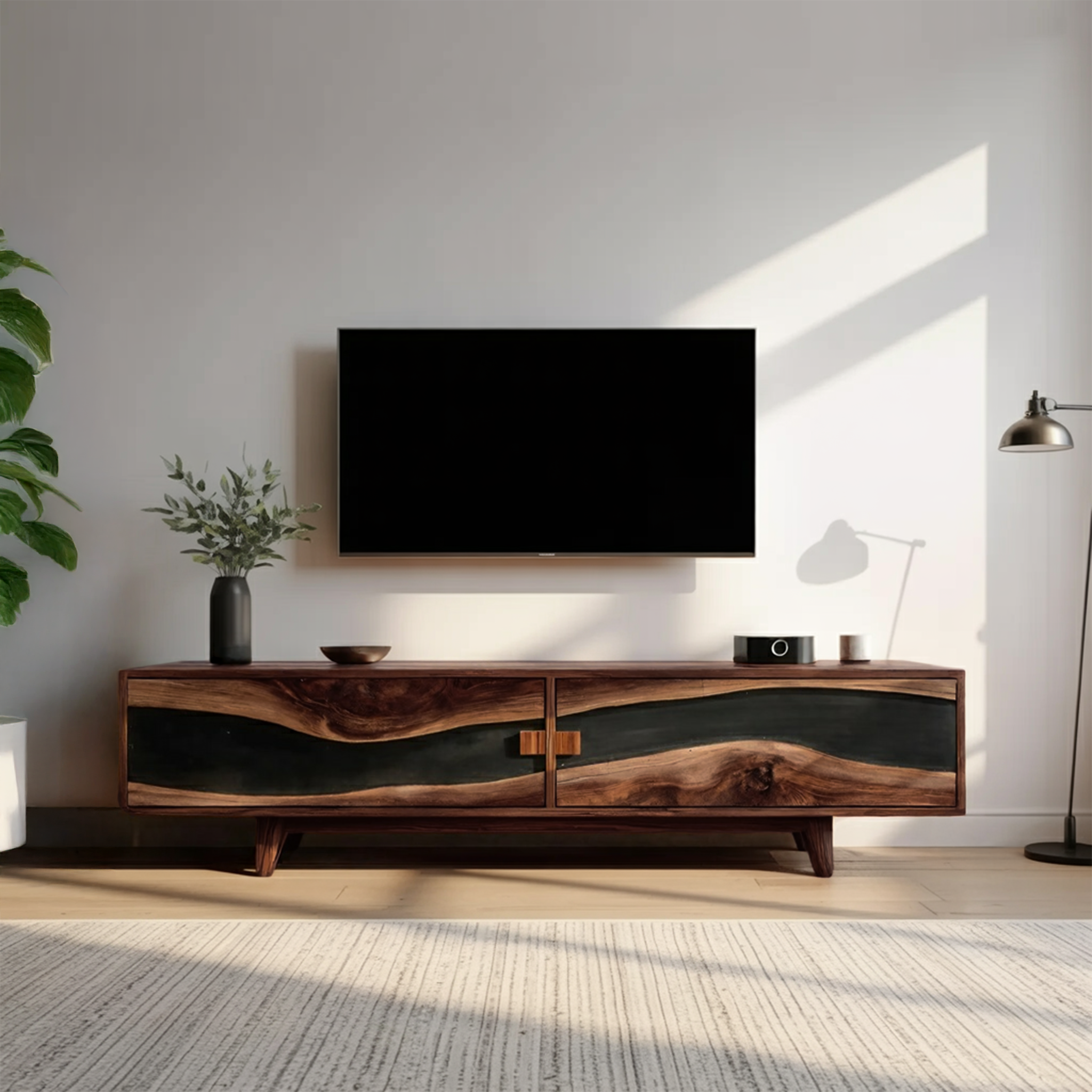 Farmhouse Wooden Entertainment Center For Decor SILDTTNTVC099