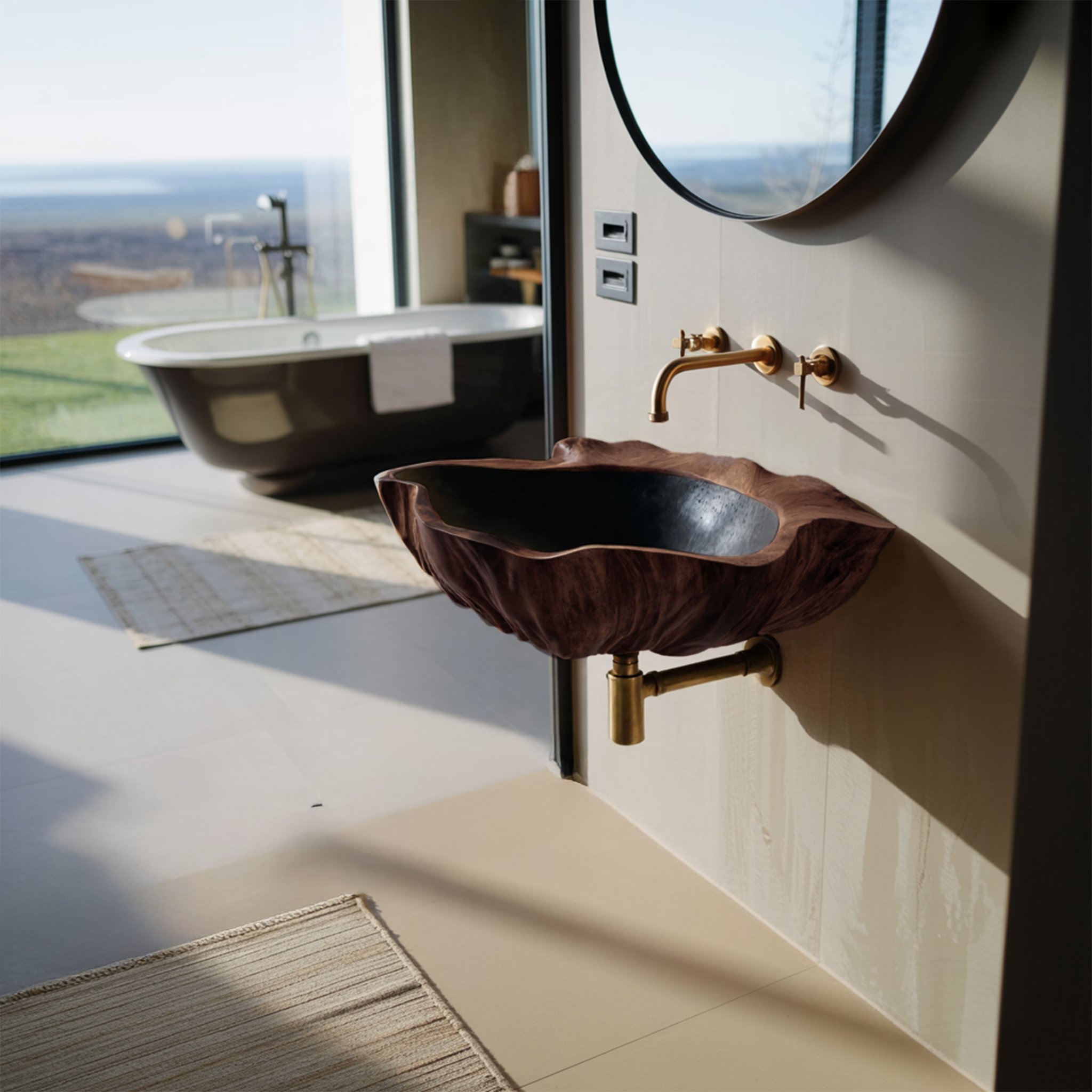 Modern Wall Mounted Wooden Bathroom Sink For Sleek Bathroom Furniture SILDTTNVS080