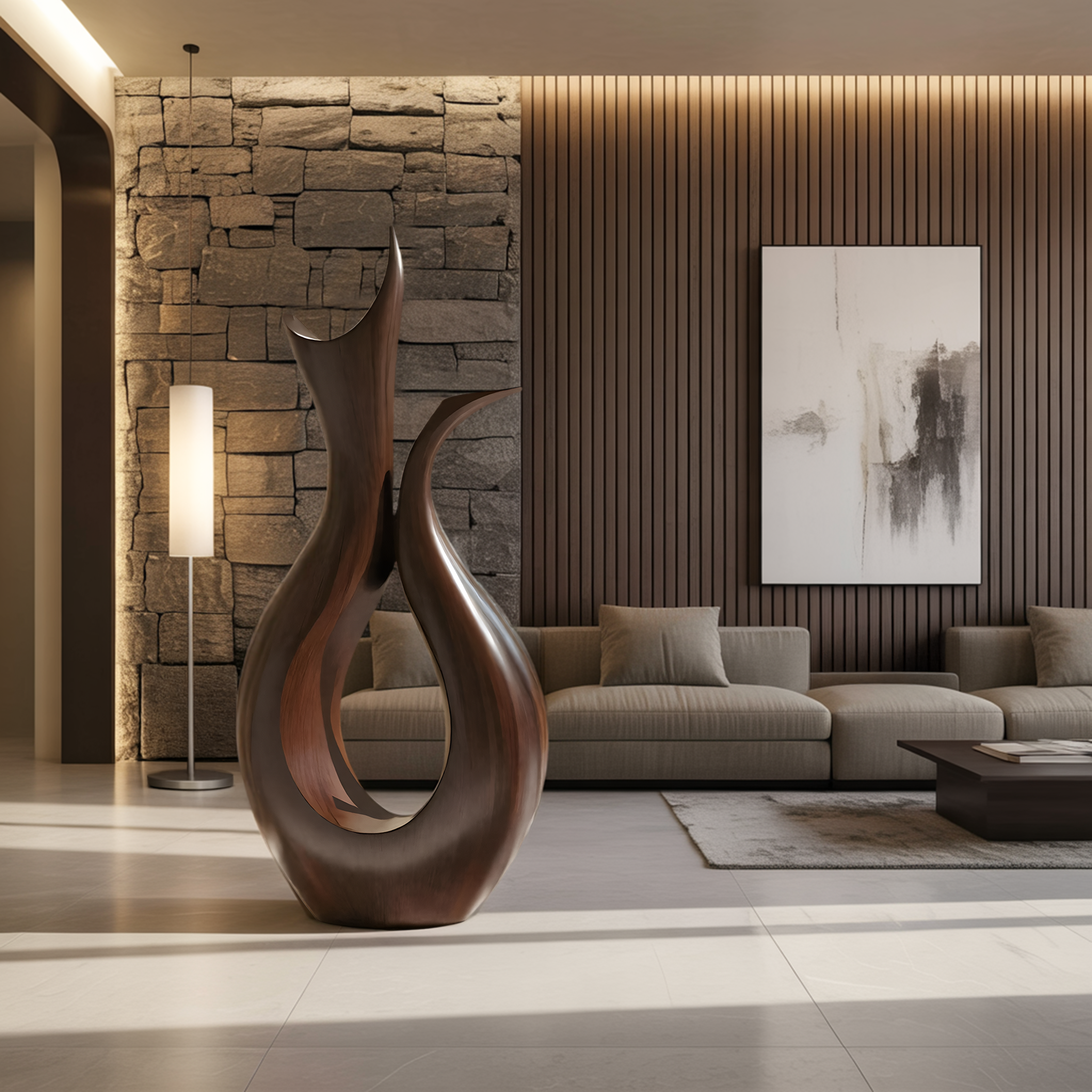 Farmhouse Abstract Sculpture For Furniture Rustic Decor SILDTTNAS008