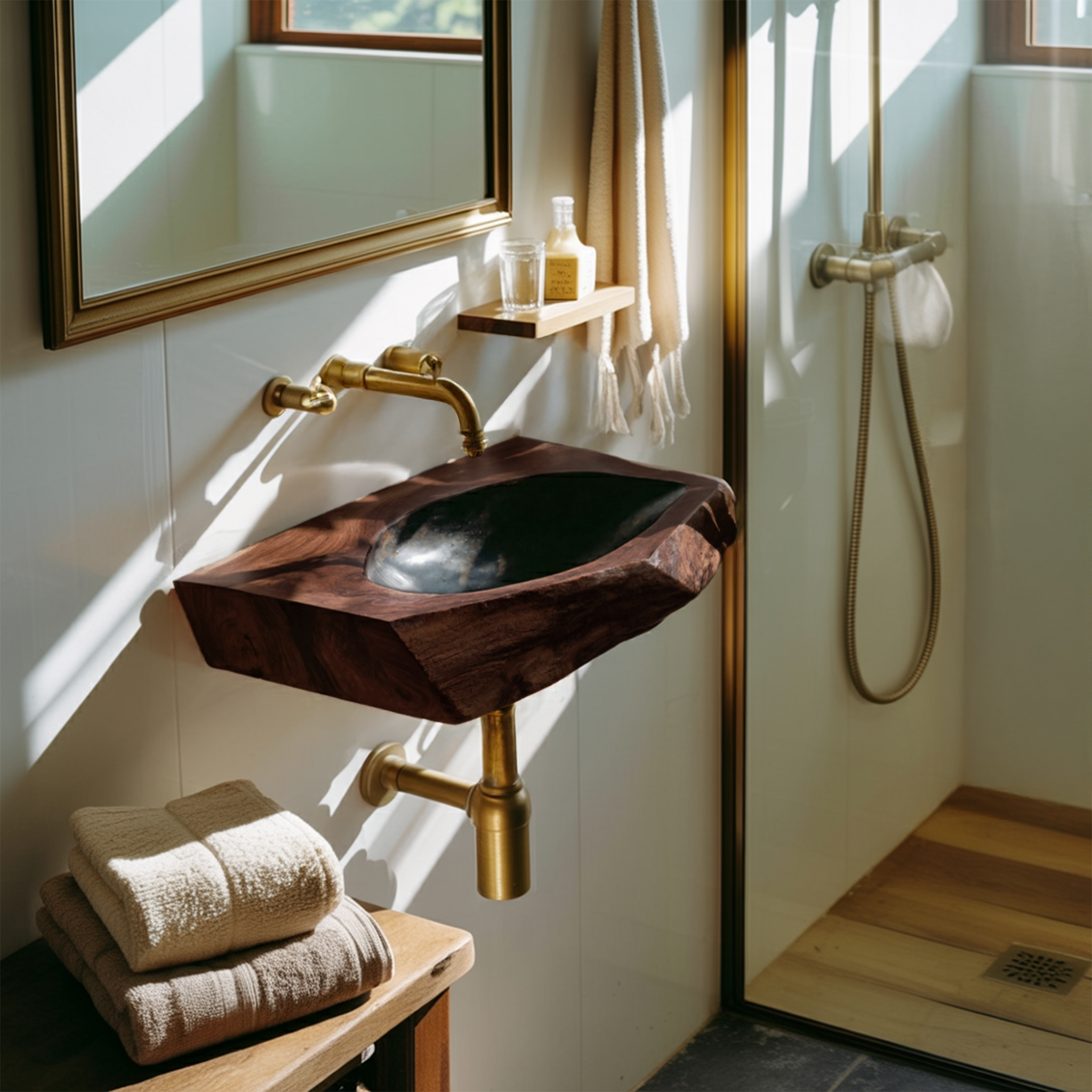 Mid Century Solid Wood Vanity Sink For Bathroom Furniture And Decor SILDTTNVS081