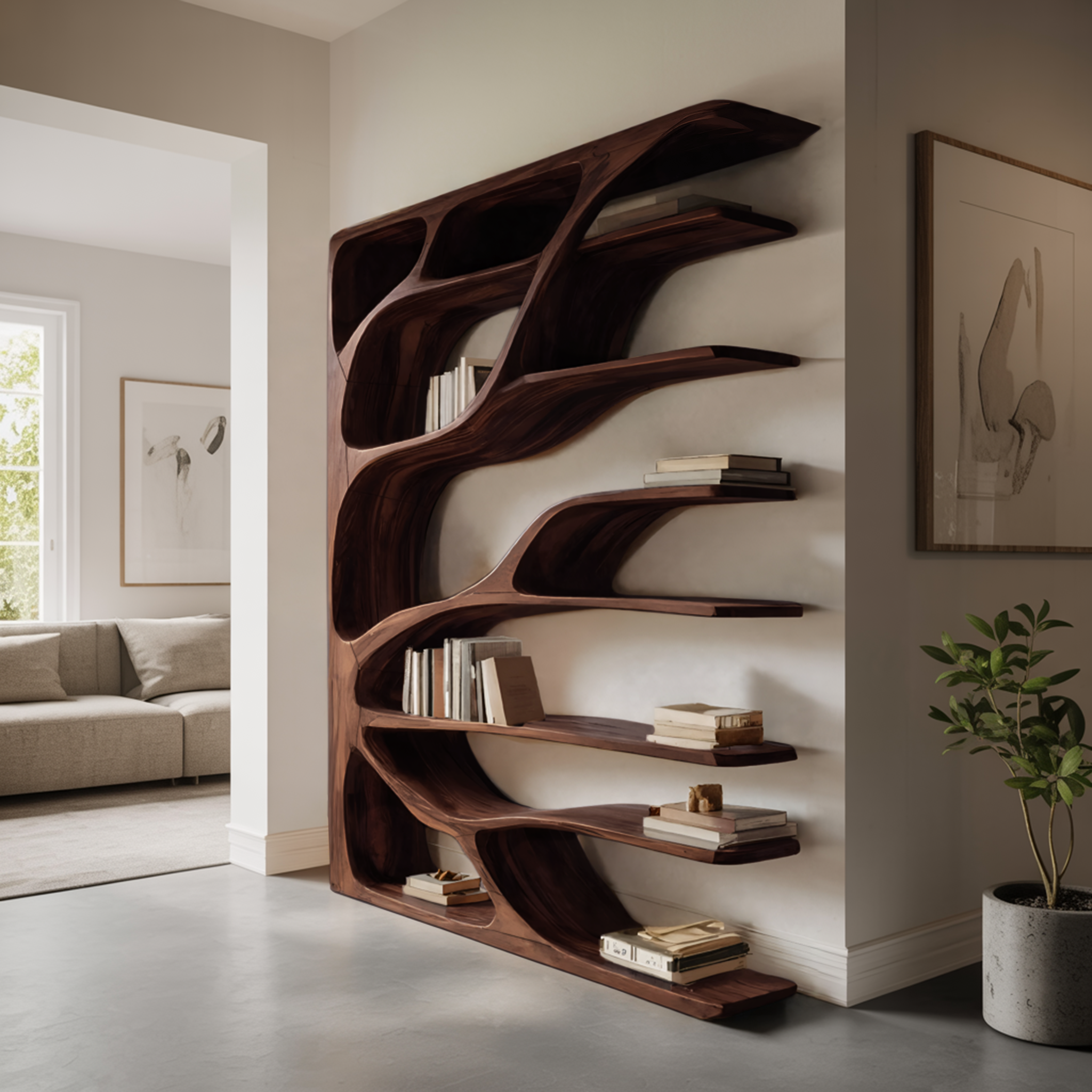 Modern Statement Bookshelf For Home Interiors Decor RTTHHNBS090