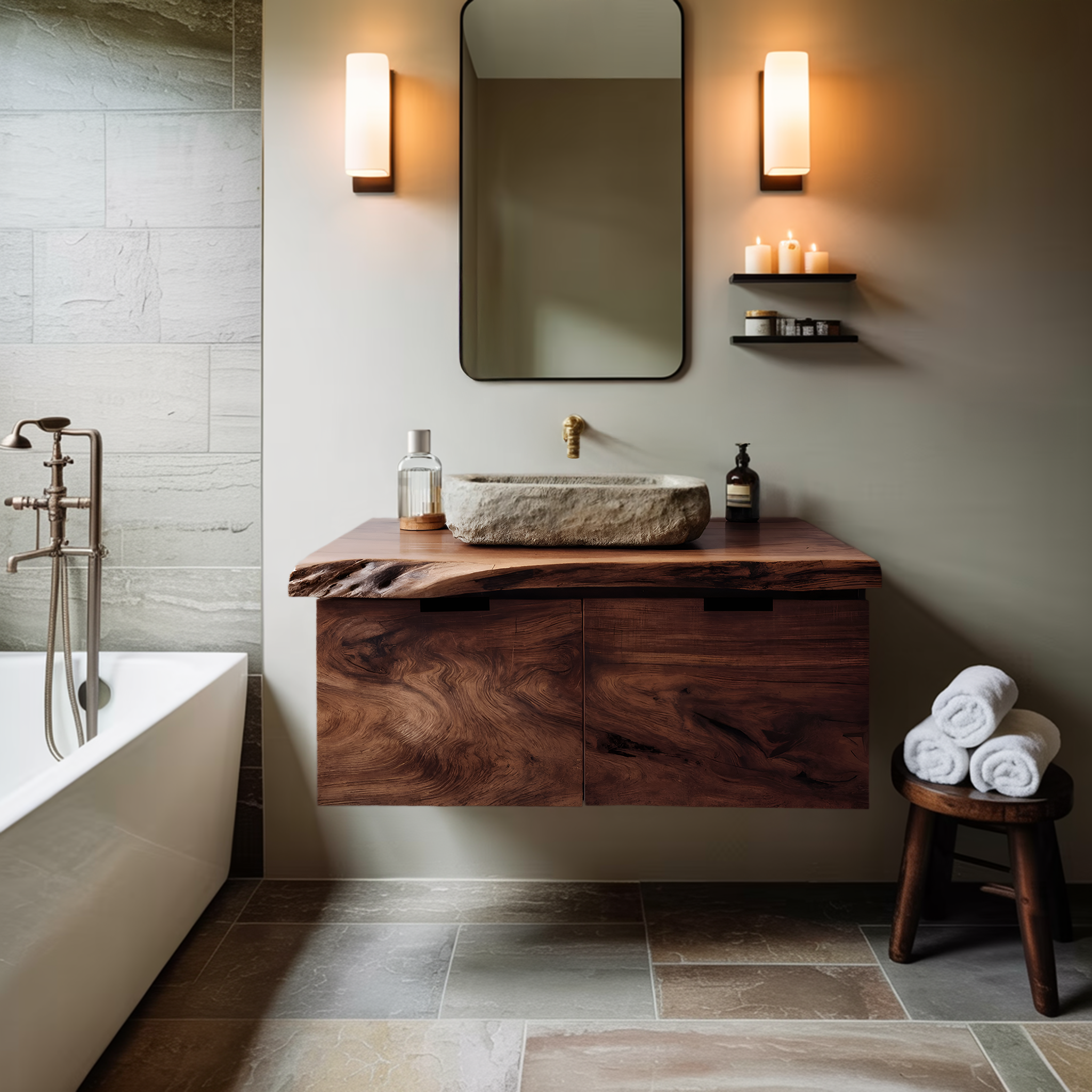 Contemporary Floating Bathroom Vanity For Bathroom RTTHTTBRV004