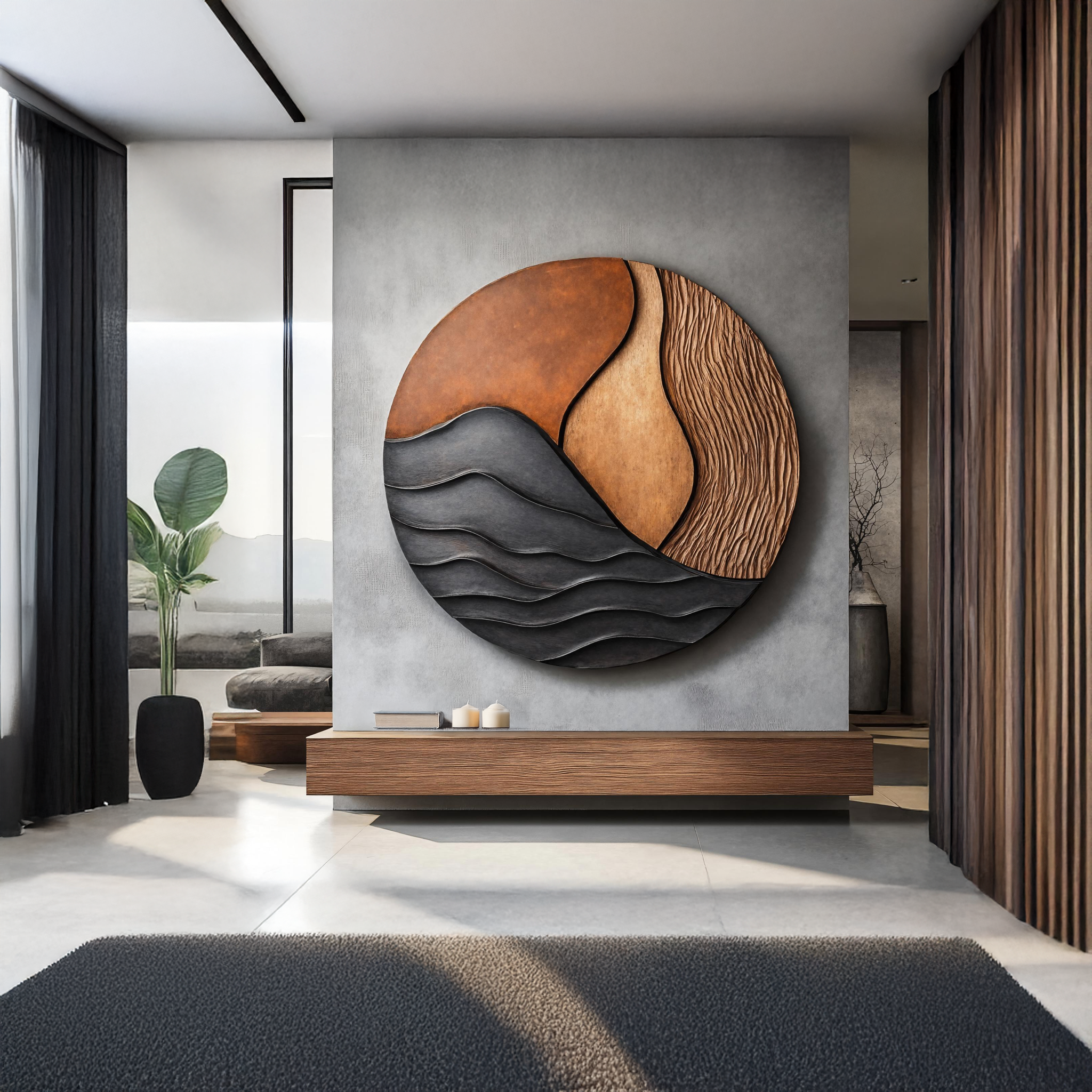 Mid Century Wood Wall Art For Bedroom Modern Home Decor SILDTTNWA013