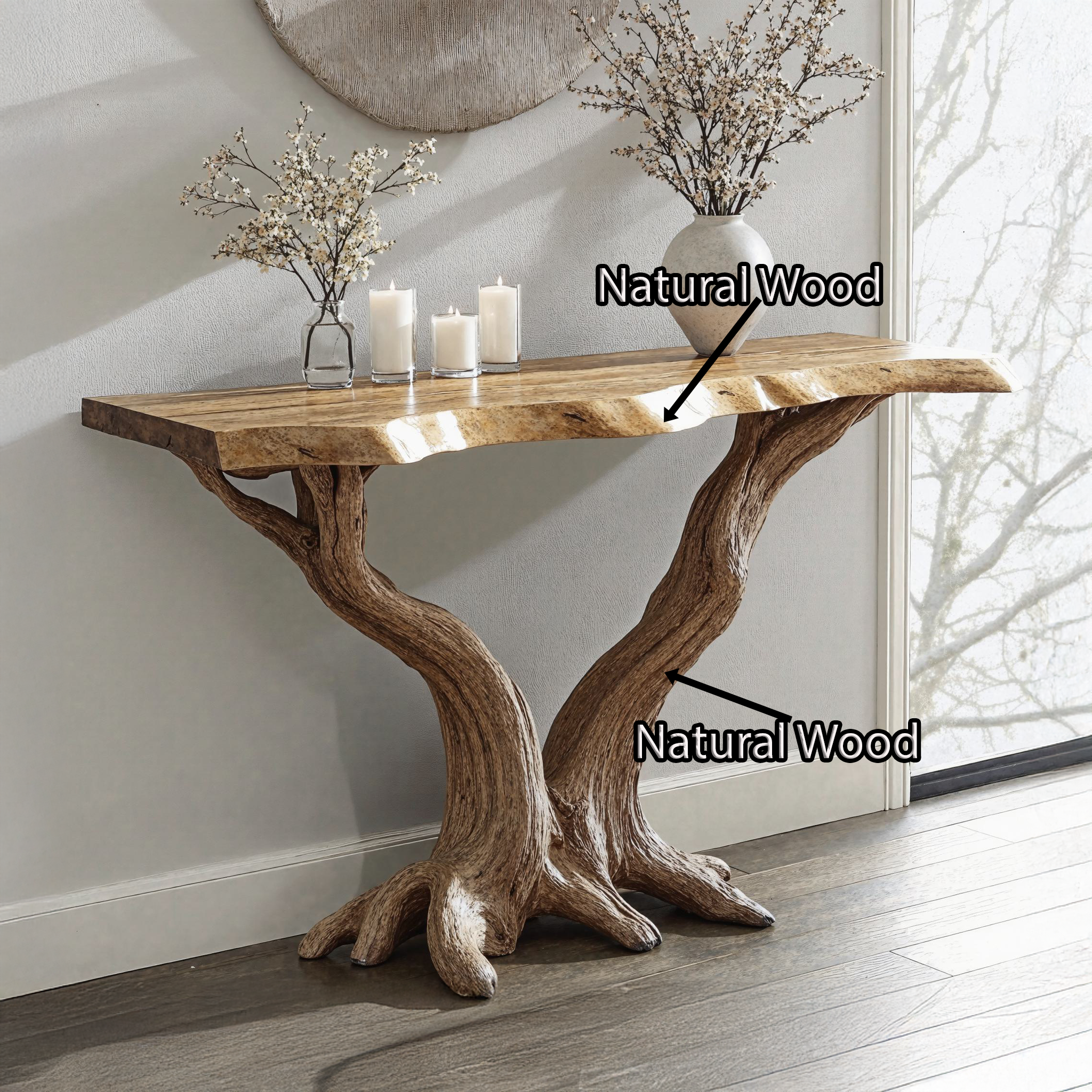 Rustic Reclaimed Console Table For Living Room Decor SILDTCS149