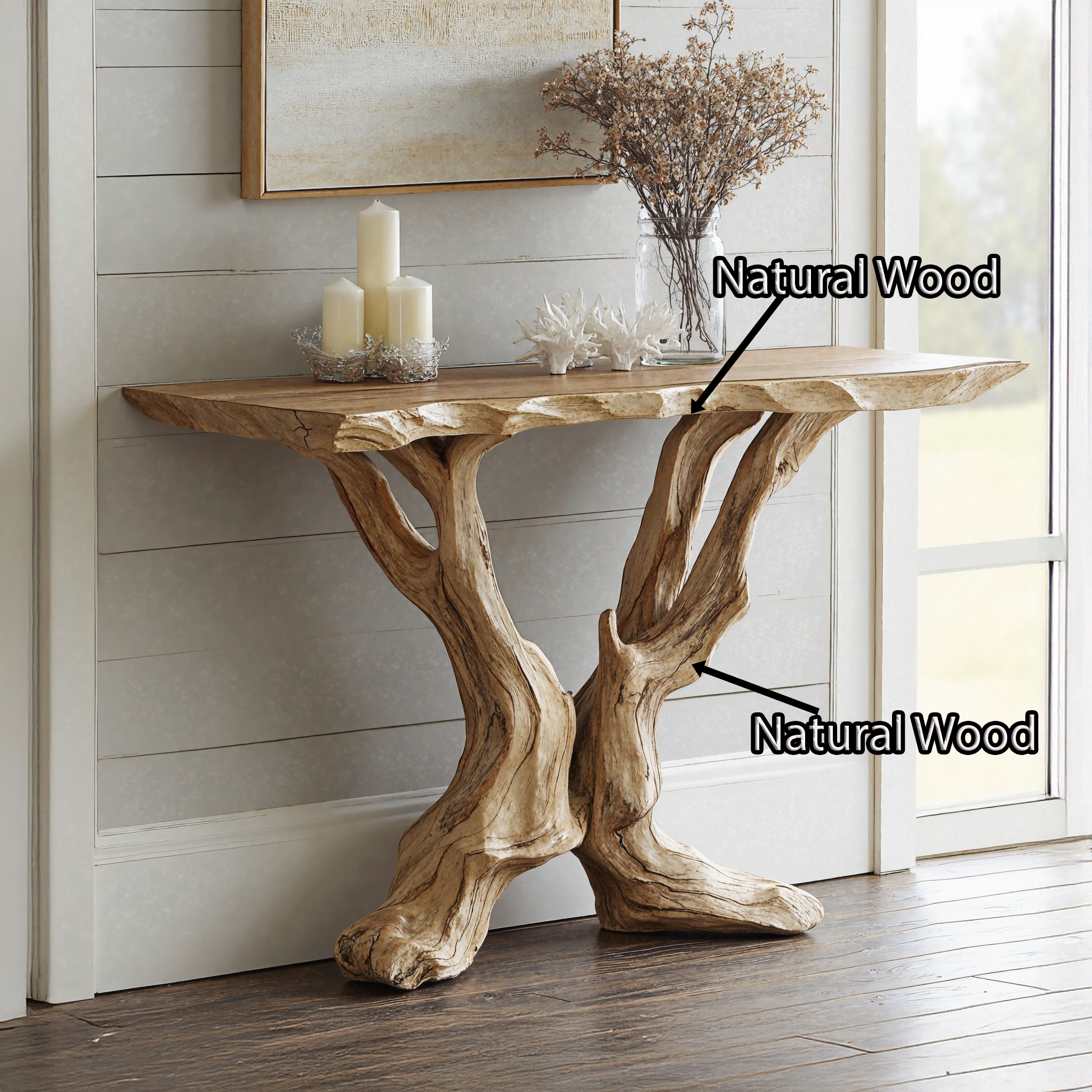 Live Edge Side Table Handcrafted For Vintage Interiors SILDTCS034