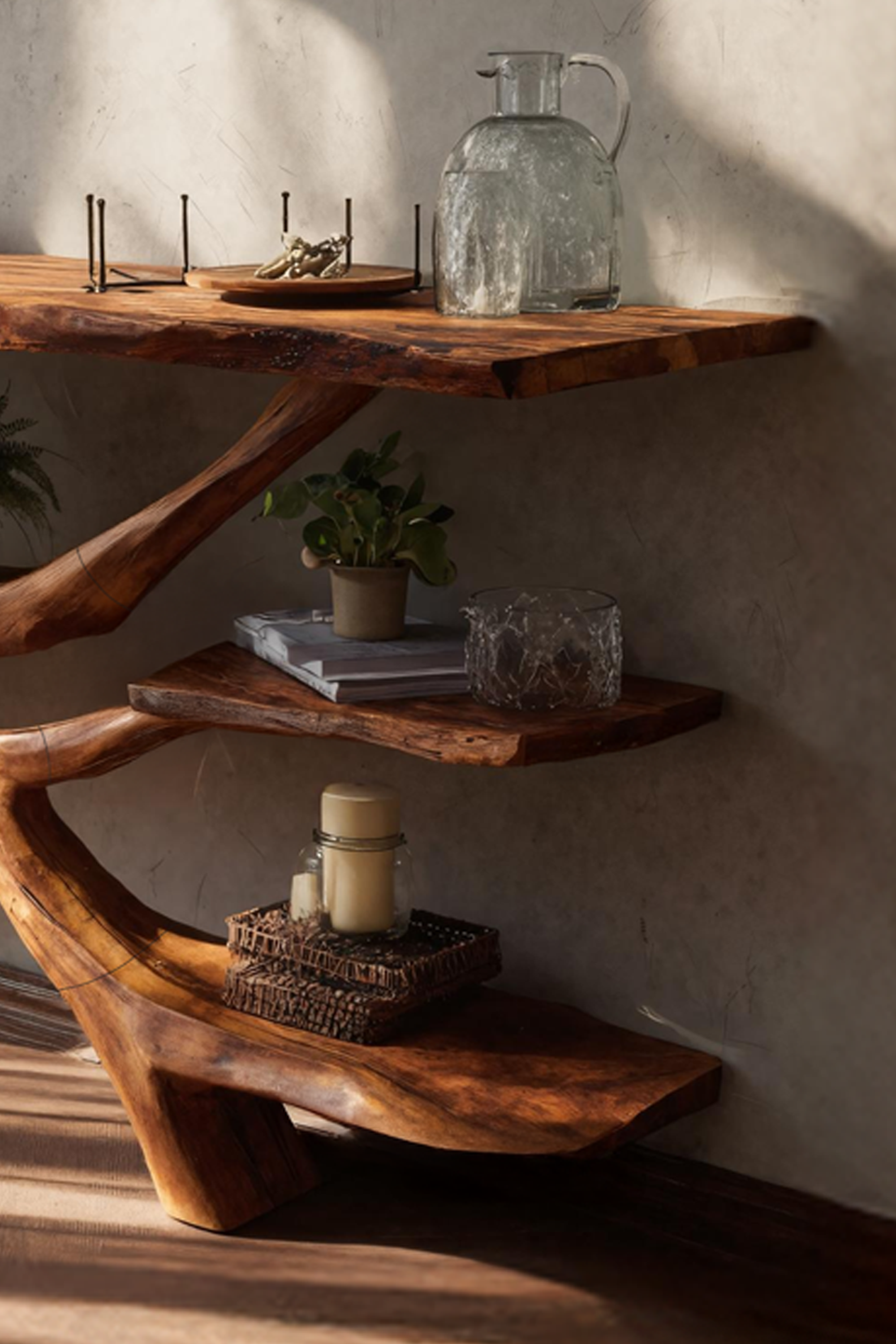 Mid Century Solid Wood Console Table For Modern Home Furniture Decor SILDTTNCS056