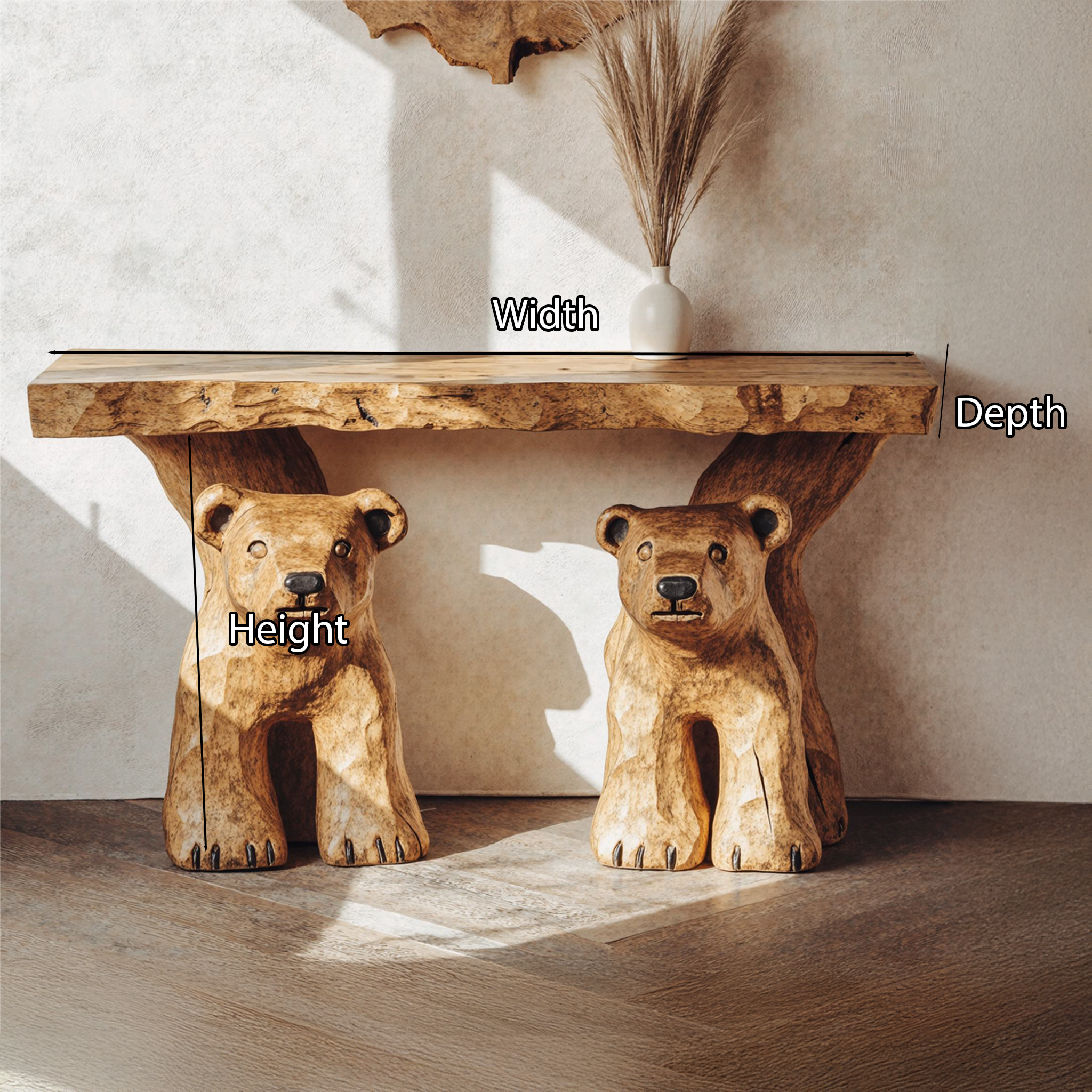 Rustic Console Table Decorative SILDTCS053