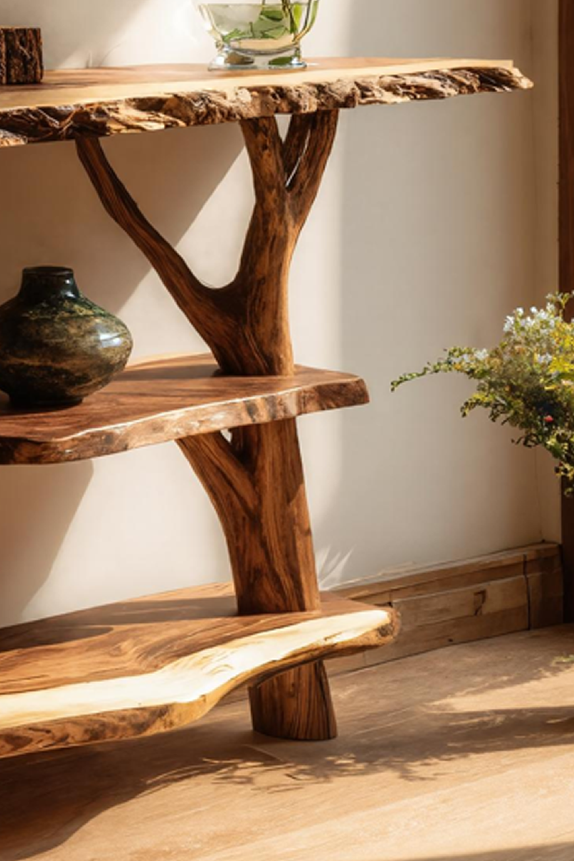 Mid Century Solid Wood Console Table For Entryway Furniture Design SILDTTNCS035