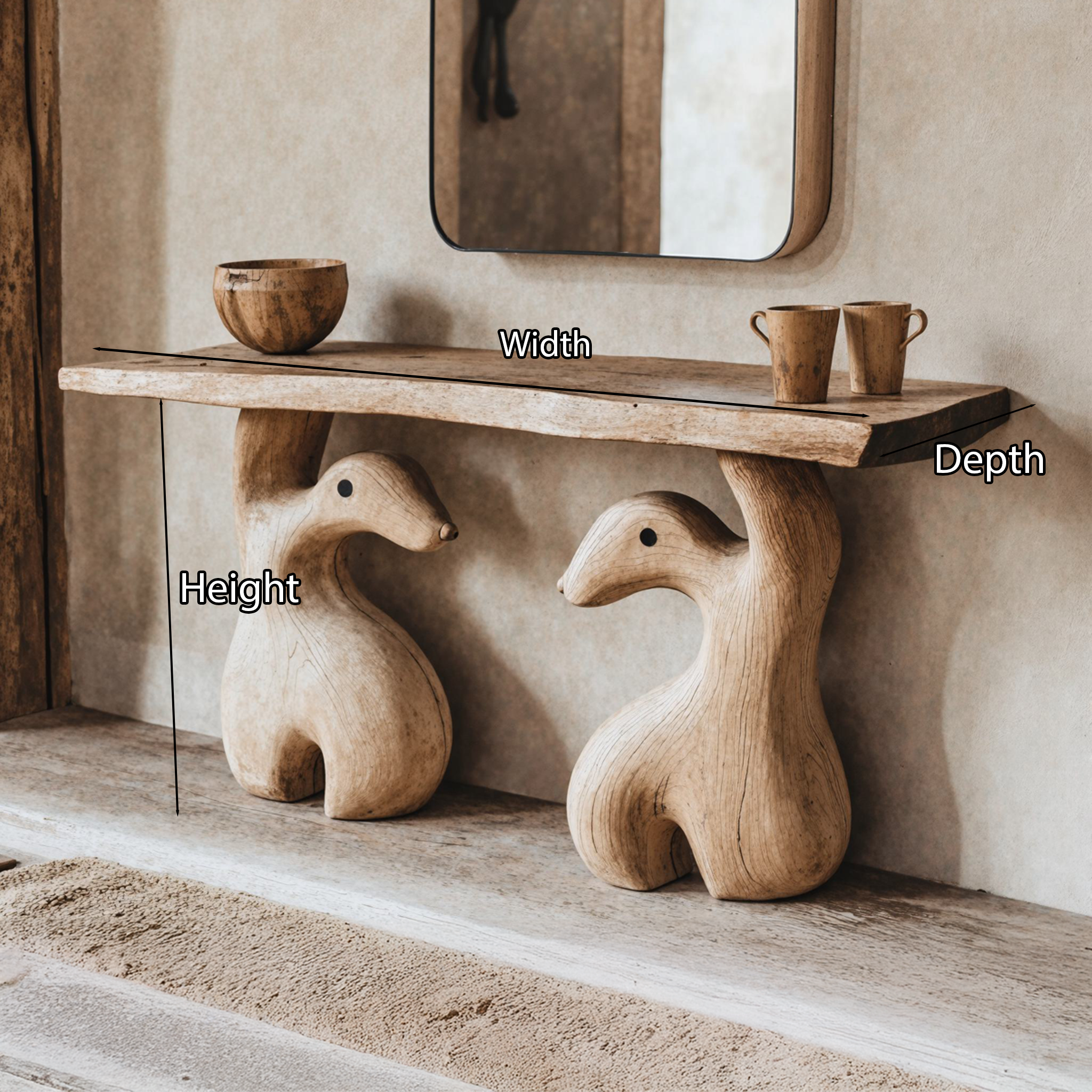 Floating Edge Entry Side Table Decor SILDTCS083