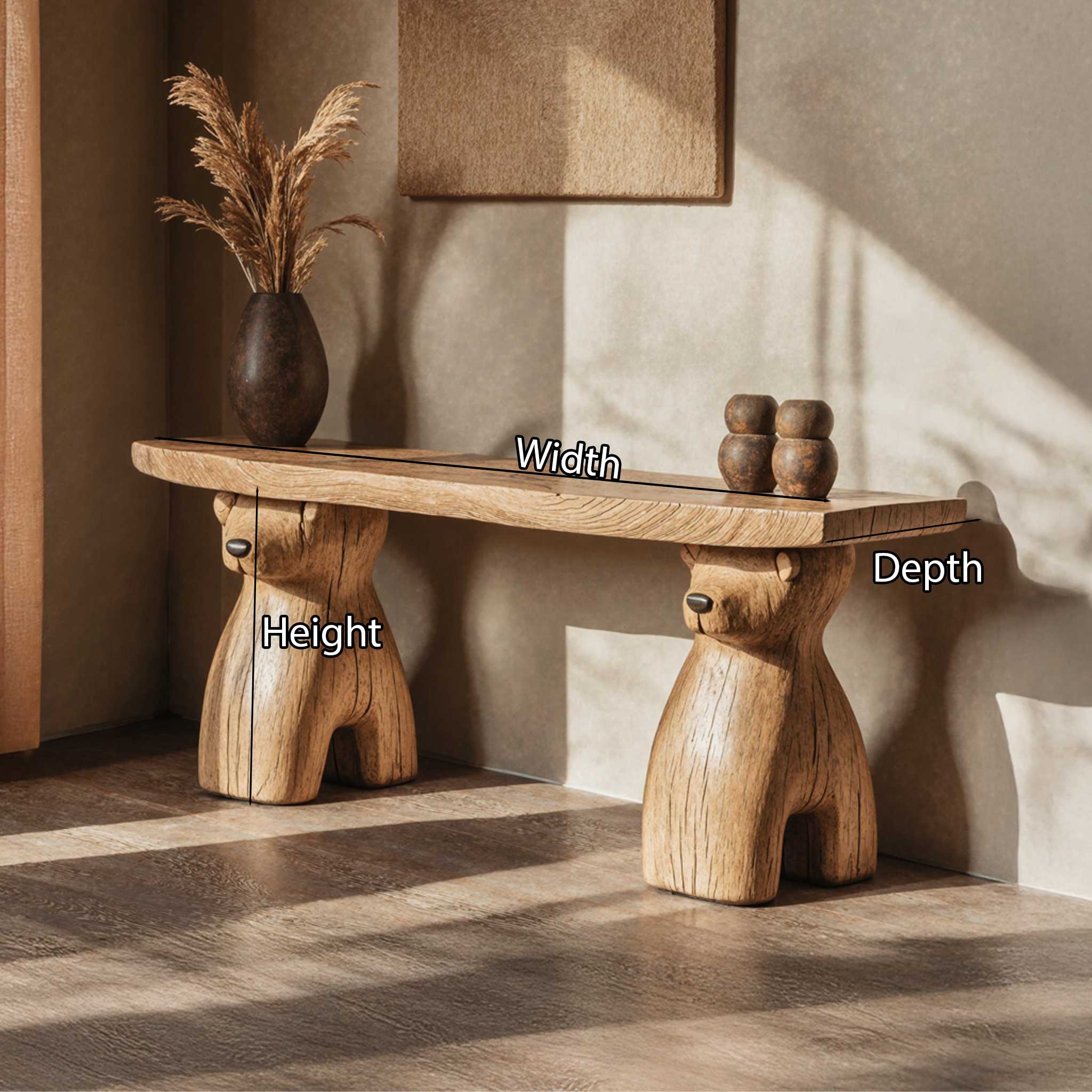 Rustic Entry Console Table Decorative SILDTCS054