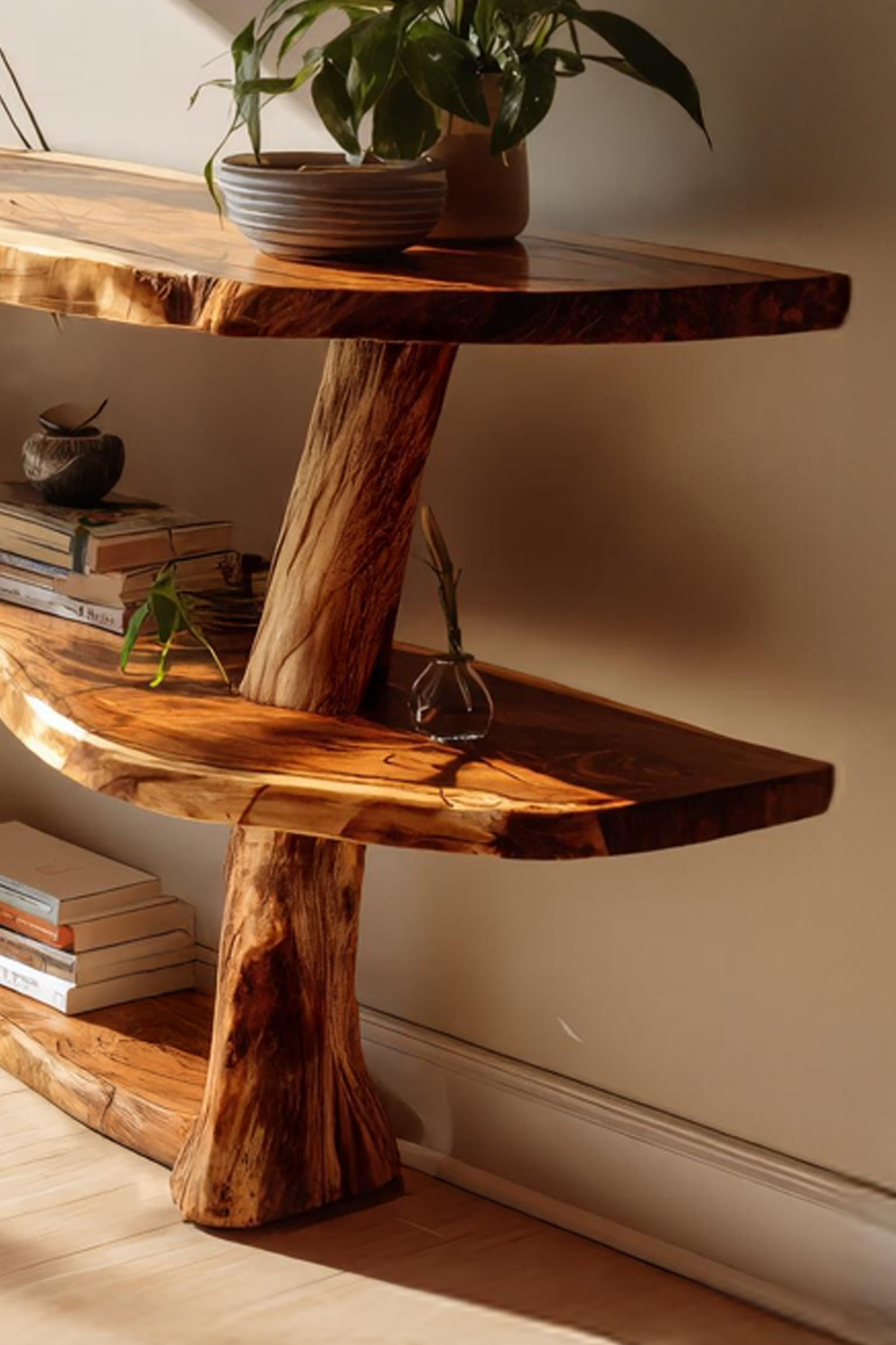 Farmhouse Solid Wood Console Table For Rustic Entryway Home Design SILDTTNCS039