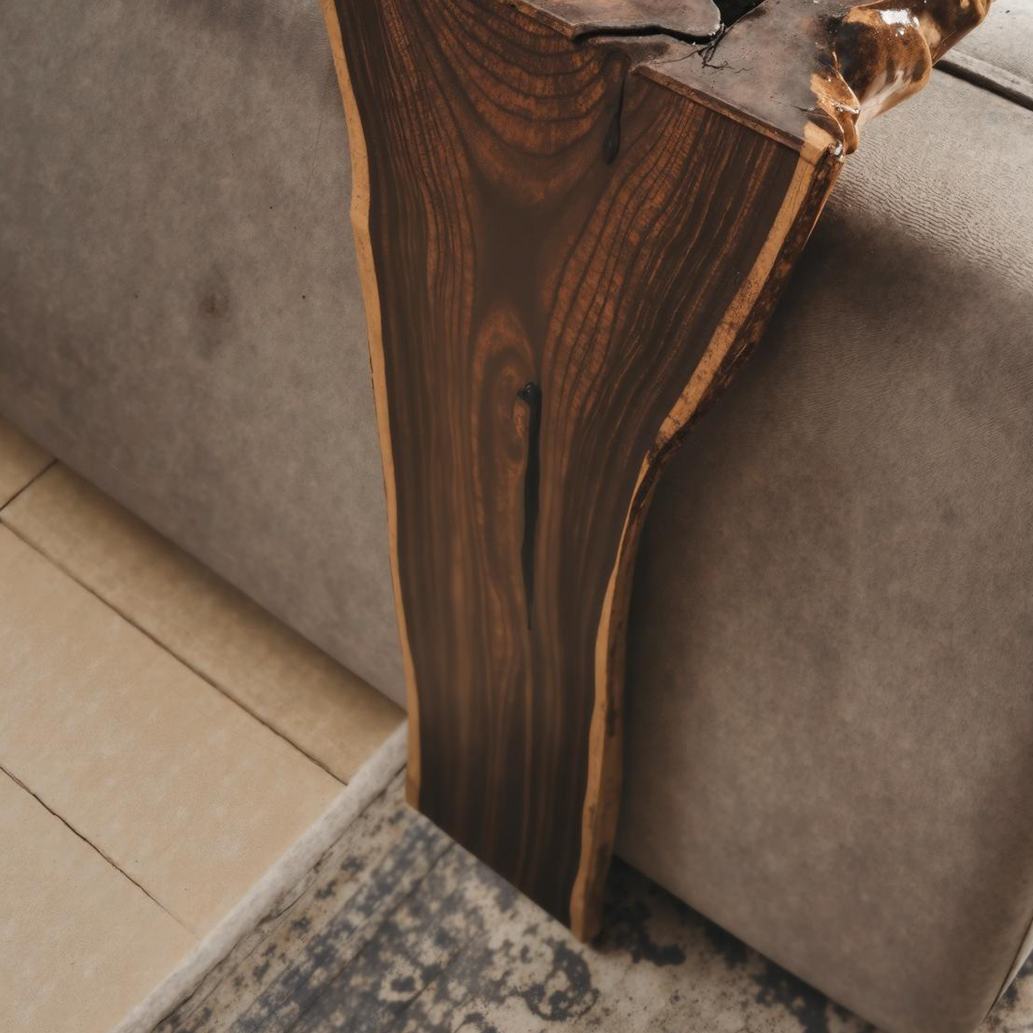 Rustic Farmhouse Sofa Armrest Table For Living Room Furniture SILDTAR003