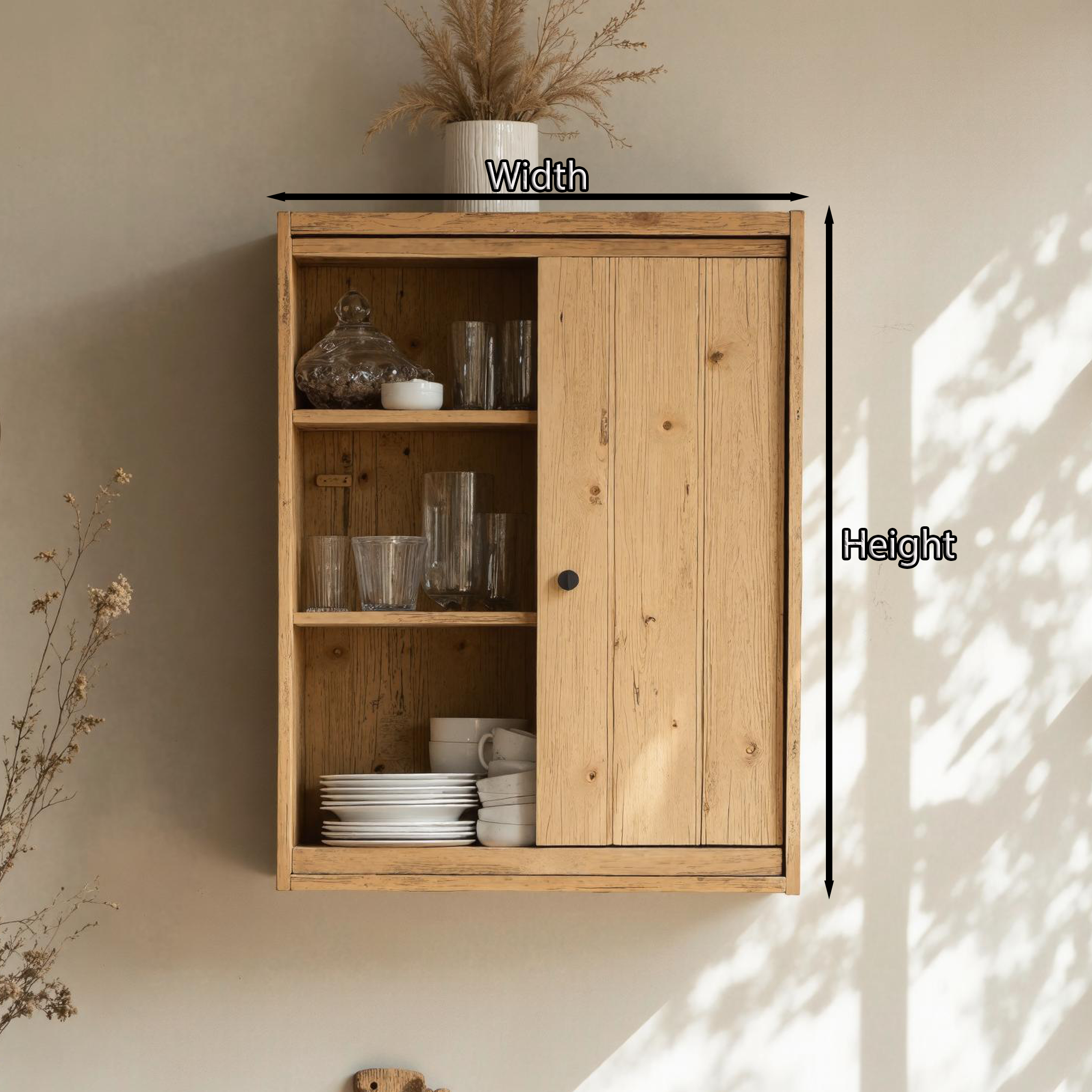 Farmhouse Wooden Kitchen Cabinet For Kitchen Design SILDTKC011