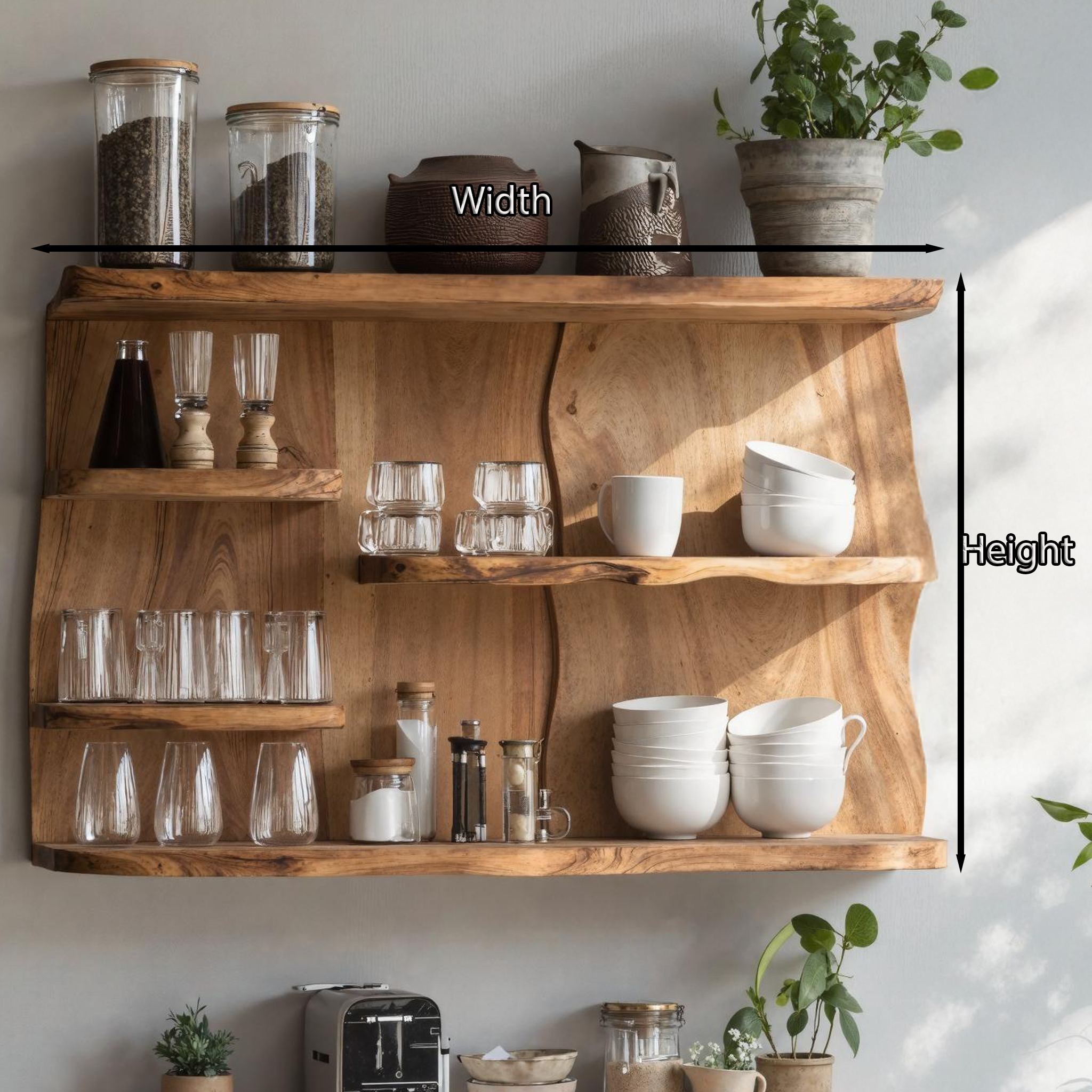 Farmhouse Wooden Kitchen Cabinet For Furniture Decor SILDTKC003