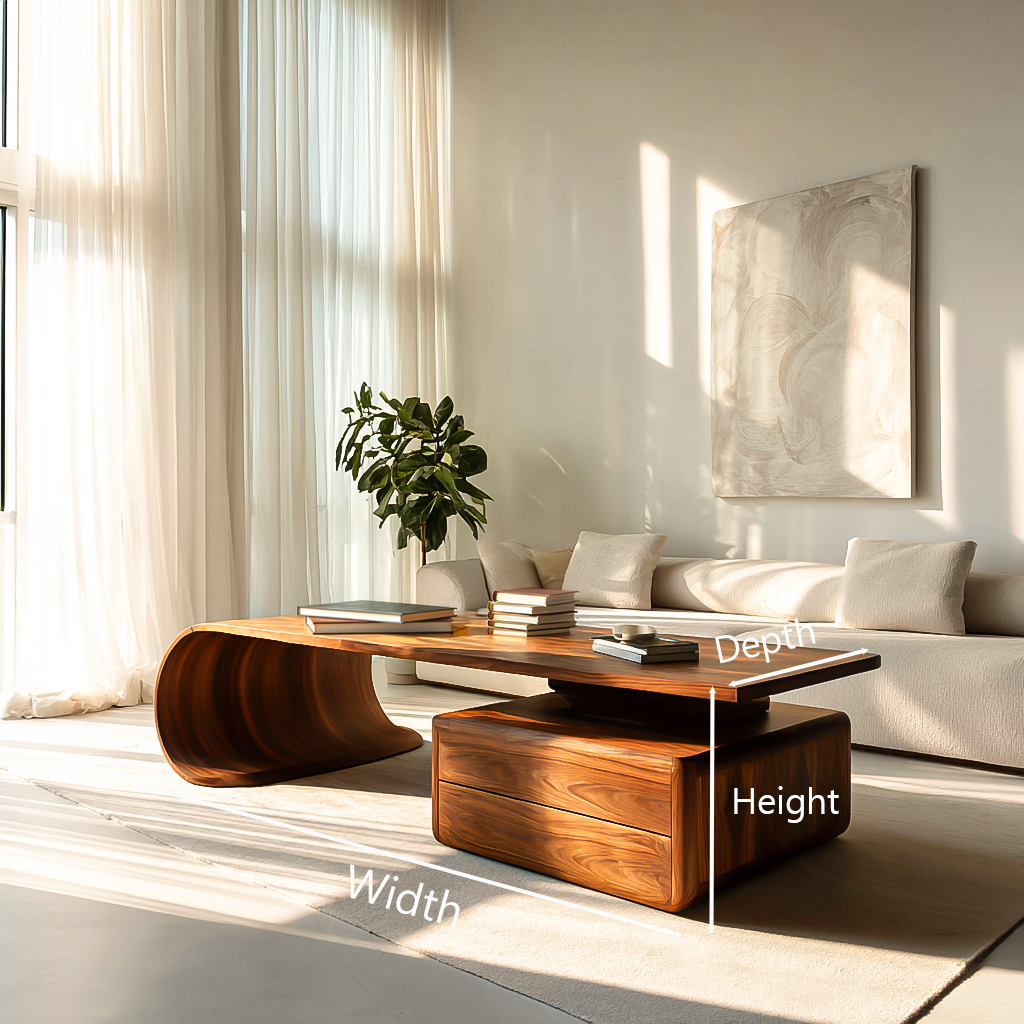 Minimalist Coffee Table With Drawer For Living Decor RTTHTTCF048