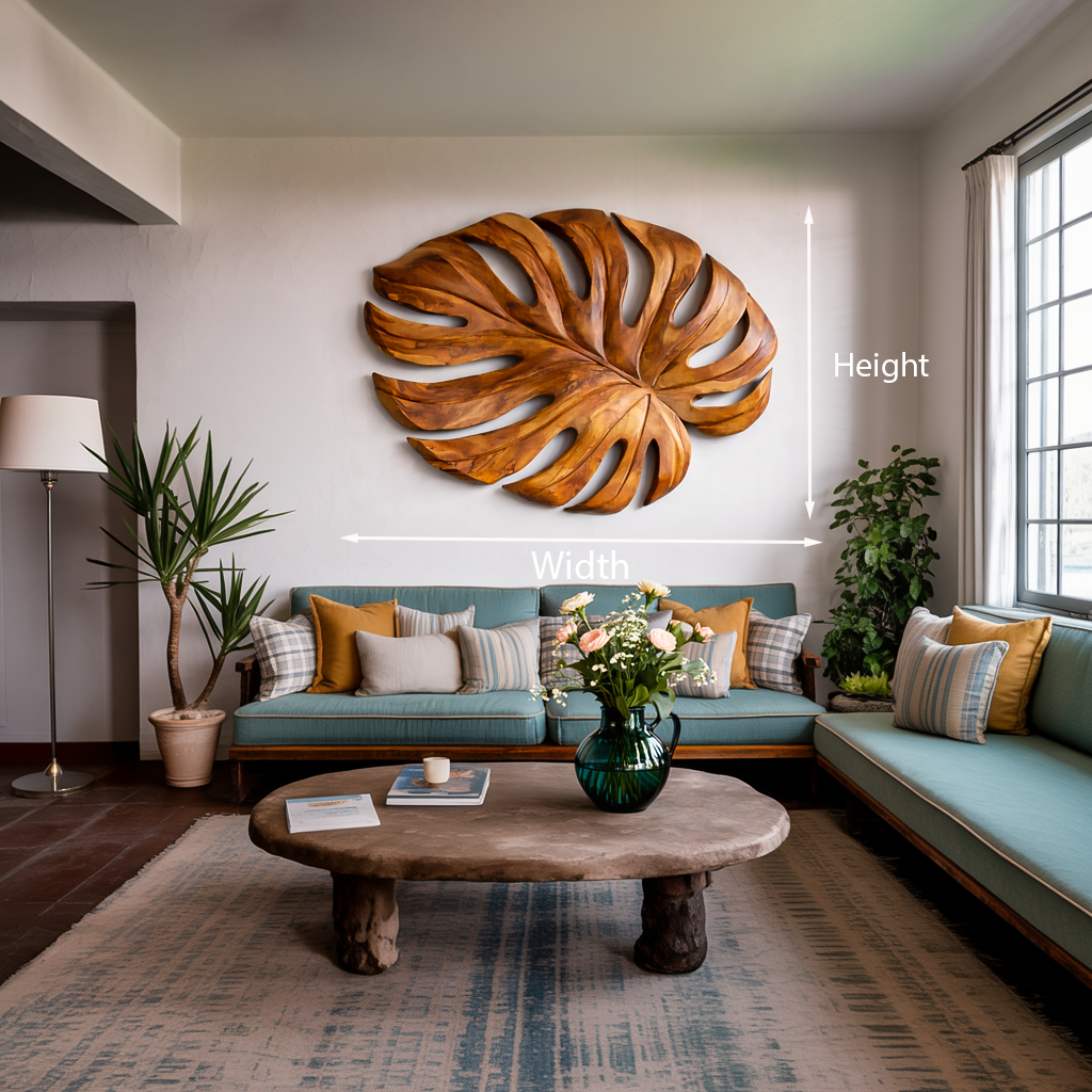 Organic Wooden Leaf Wall Sculpture For Contemporary Interior RTTHTTWA099