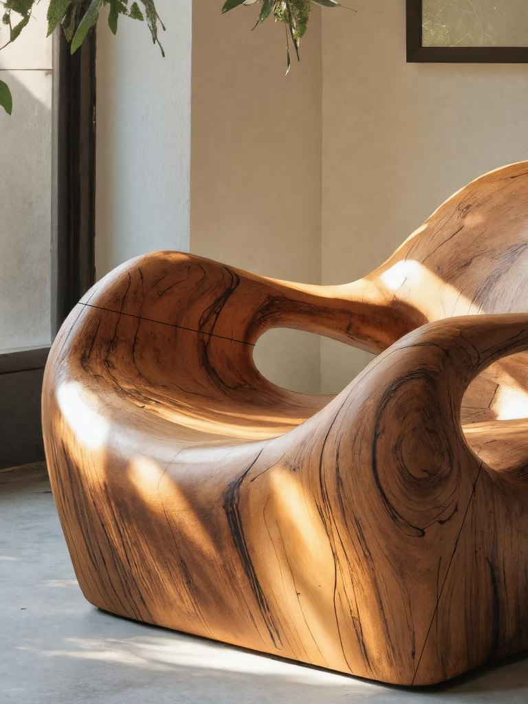 Modern Sculptural Lounge Chair For Living Room Or Reading Corner SITHTTCHR042