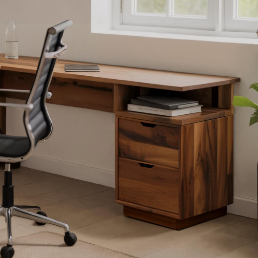 Modern L Shaped Desk With Drawers For Home Office Or Corner Workspace SITHHNDE031