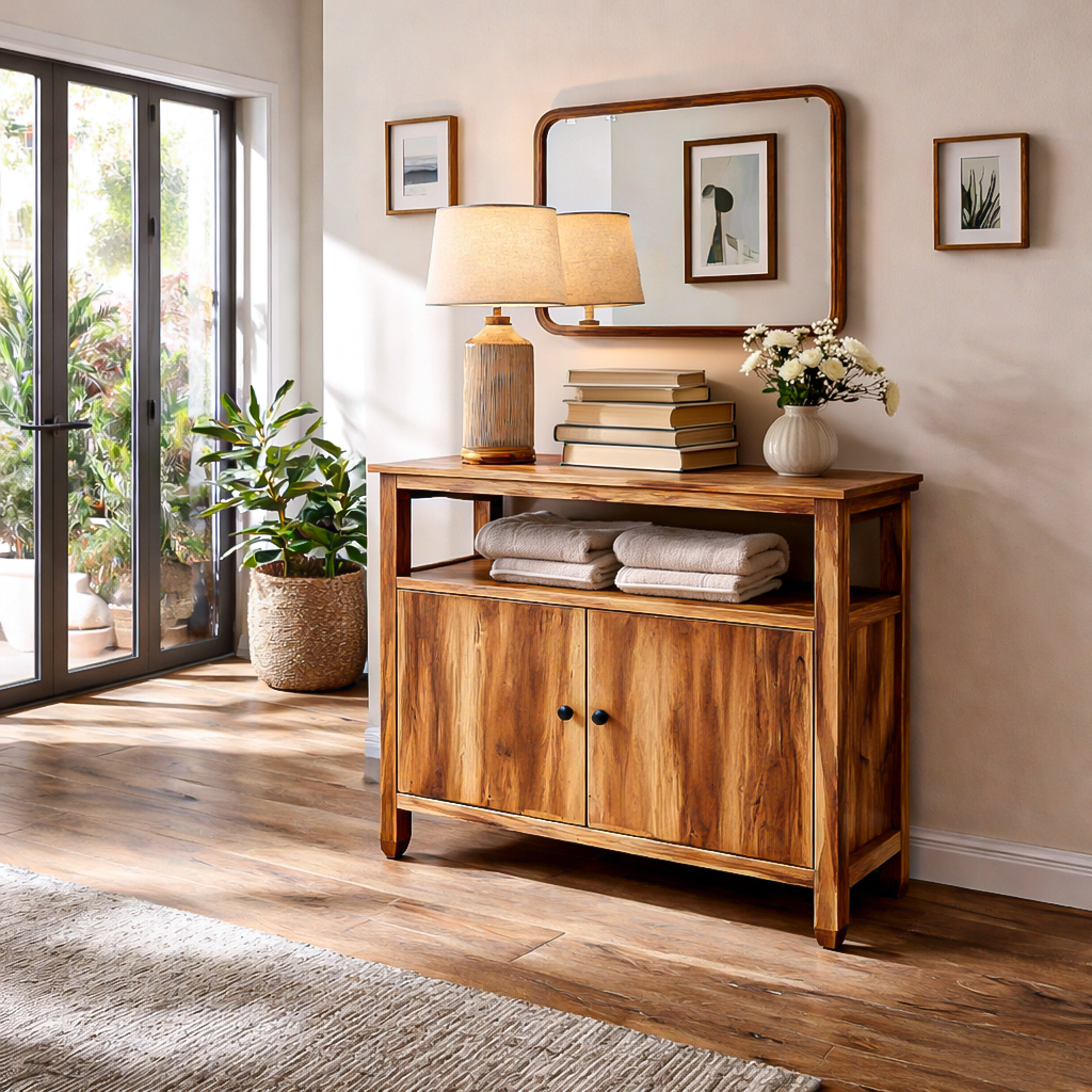 Contemporary Wooden Sideboard For Japandi Interior RTTHTTSD048