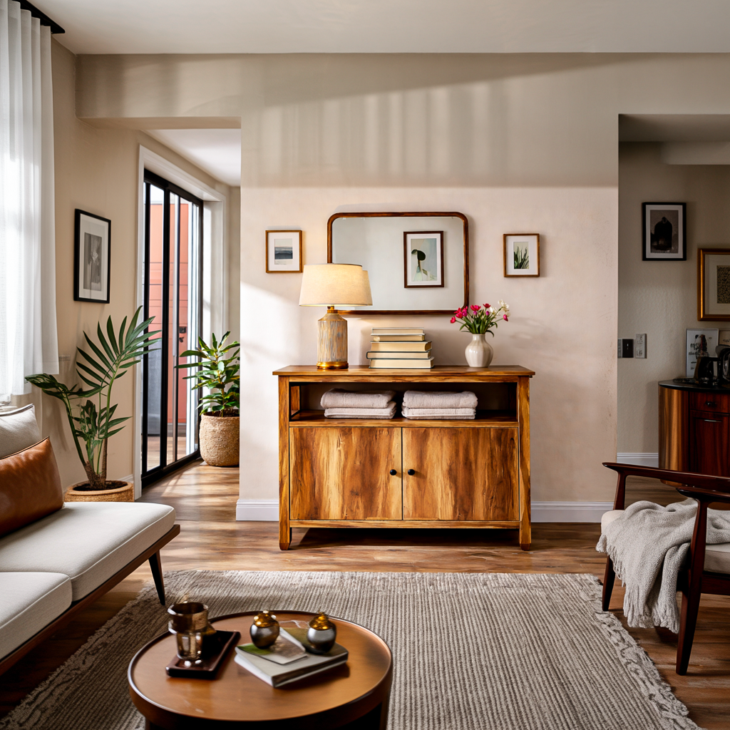 Contemporary Wooden Sideboard For Japandi Interior RTTHTTSD048