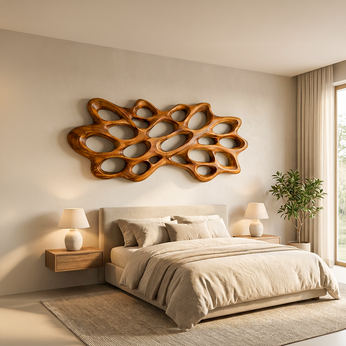 Contemporary Wood Wall Art For Bedroom Wall RTTHTTWA103