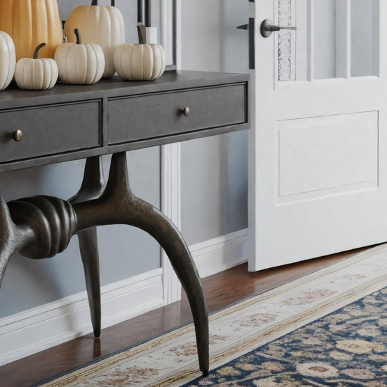 Halloween Console Table With Curved Spider Legs And Drawers For Entryway SITHHNHW004