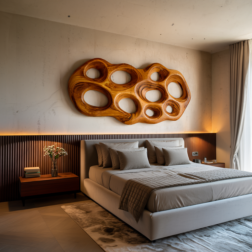 Modern Wooden Wall Art Hollow Form For Contemporary Space RTTHTTWA105