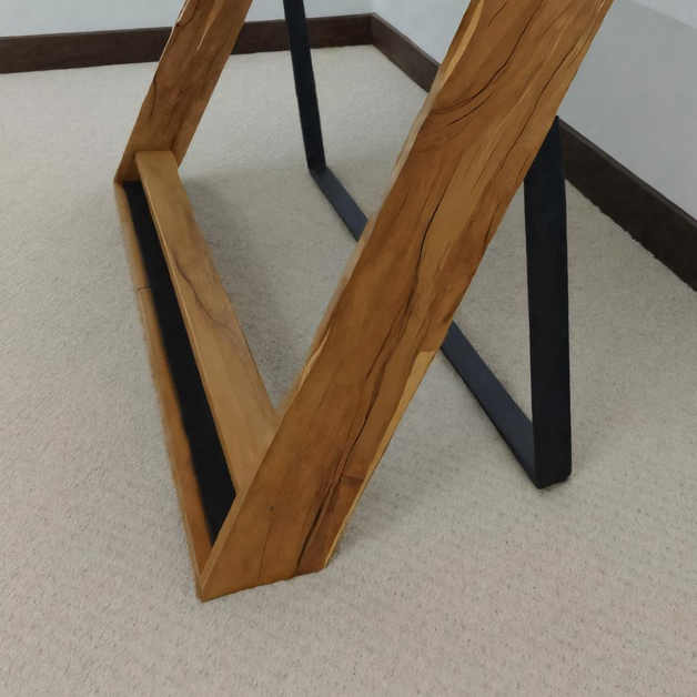 Modern Sculptural Wood Desk With Z Frame For Home Office Or Studio SITHHNDE020